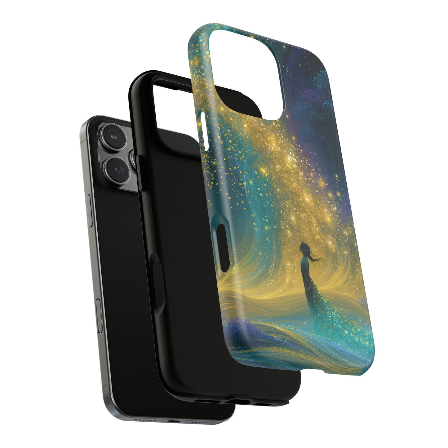 Mystical Nightfall Phone Case — Starry Silhouette Tough Magnetic Case