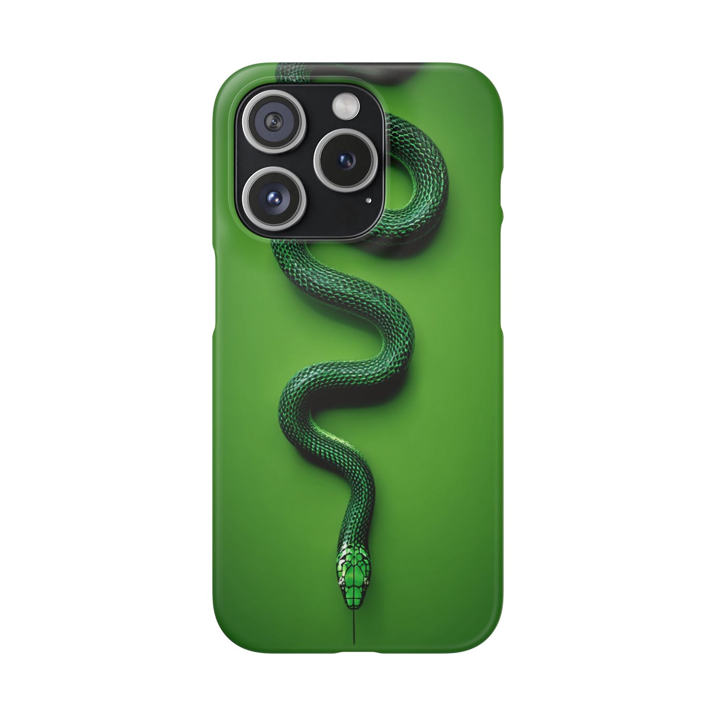 Green Snake Snap Case for iPhone, Stylish Phone Cover, Unique Gift, Trendy Accessory, Birthday, Nature Lover's Phone Case