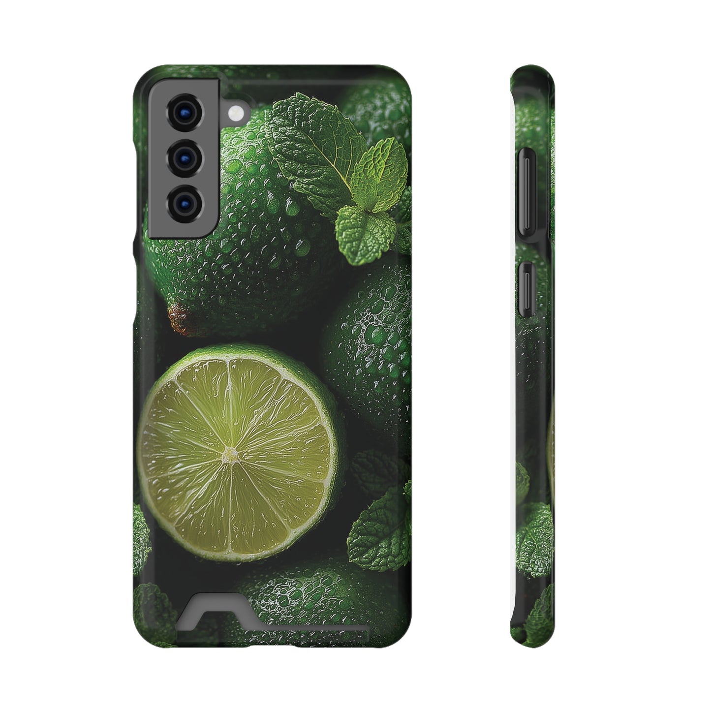 Fresh Lime Phone Case with Card Holder, Citrus Design, Perfect Gift for Summer, Stylish and Functional, Eco-friendly Accessories, [...]
