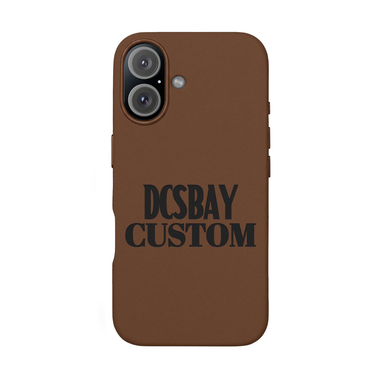 Engraved PU Leather Phone Case — Minimal Bear Silhouette