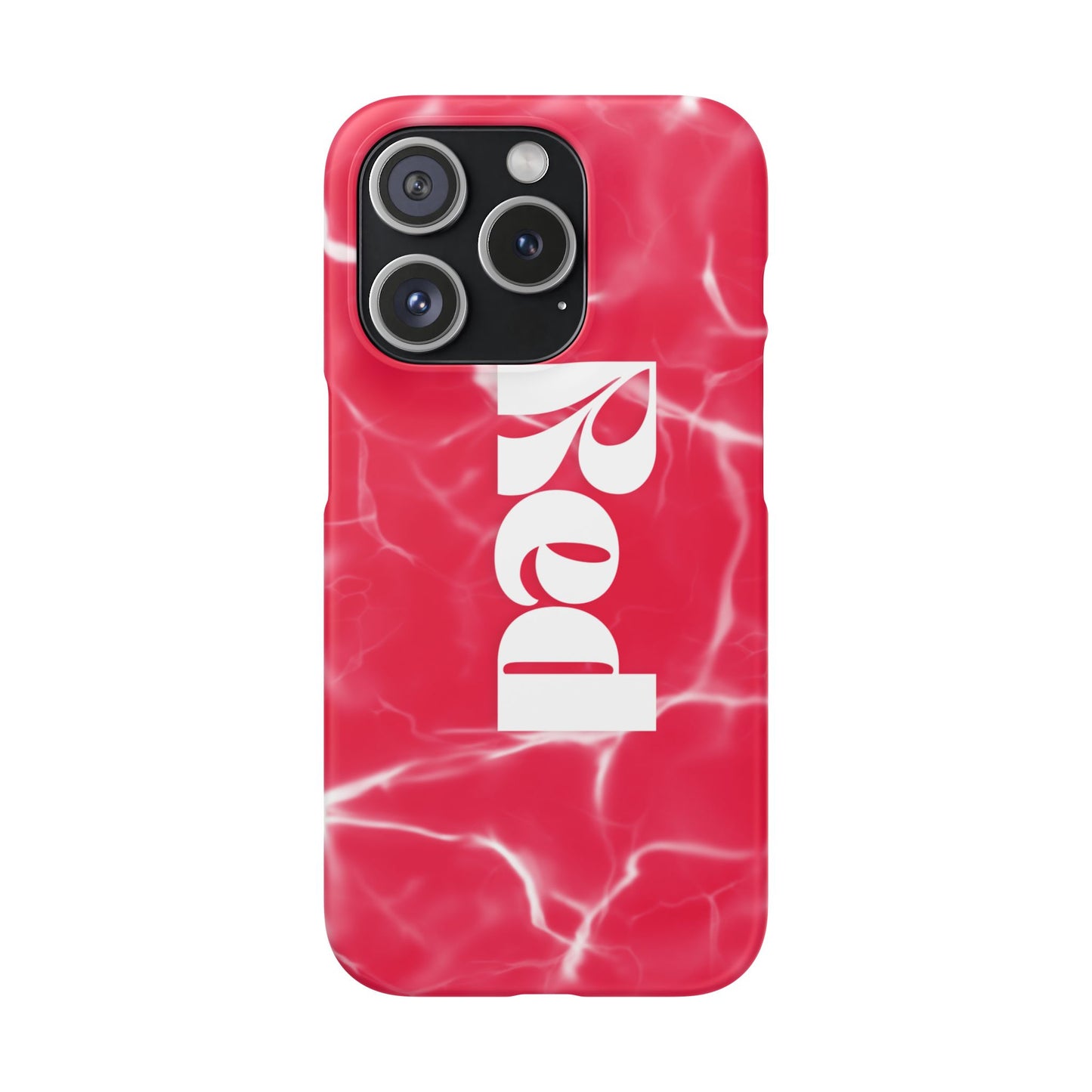 Vibrant Red Snap Case for iPhone, Trendy Phone Cover, Gift for Her, Summer Accessory, Stylish Tech Protection
