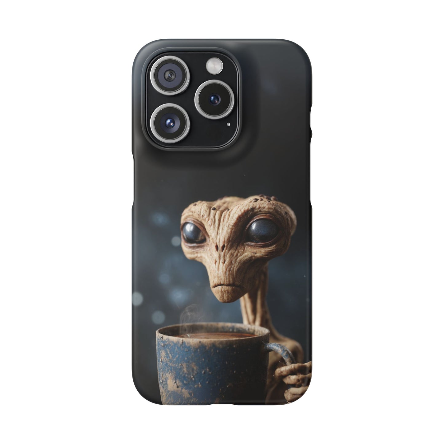 Alien Coffee Snap Case, Unique Phone Cover, Pop Culture Accessory, Gift for Sci-Fi Lovers, Customizable Phone Case