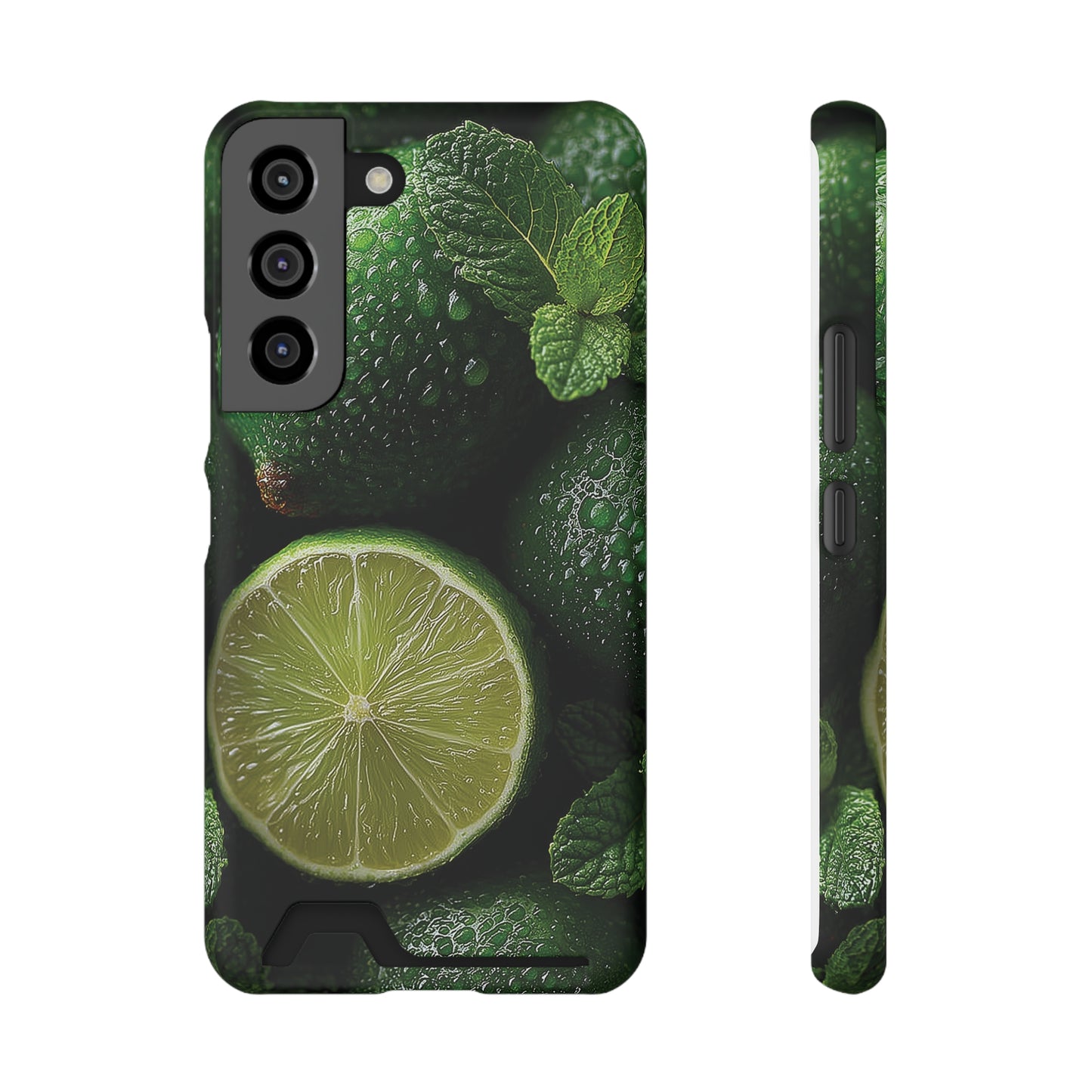 Fresh Lime Phone Case with Card Holder, Citrus Design, Perfect Gift for Summer, Stylish and Functional, Eco-friendly Accessories, [...]