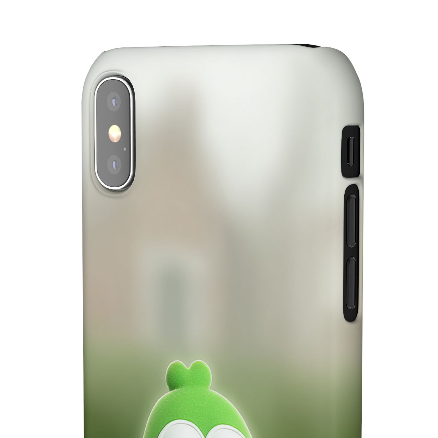 Cute Green Creature Phone Case, Snap Cases, Green Monster Phone Cover, Fun Phone Accessory, Playful Gift for Kids