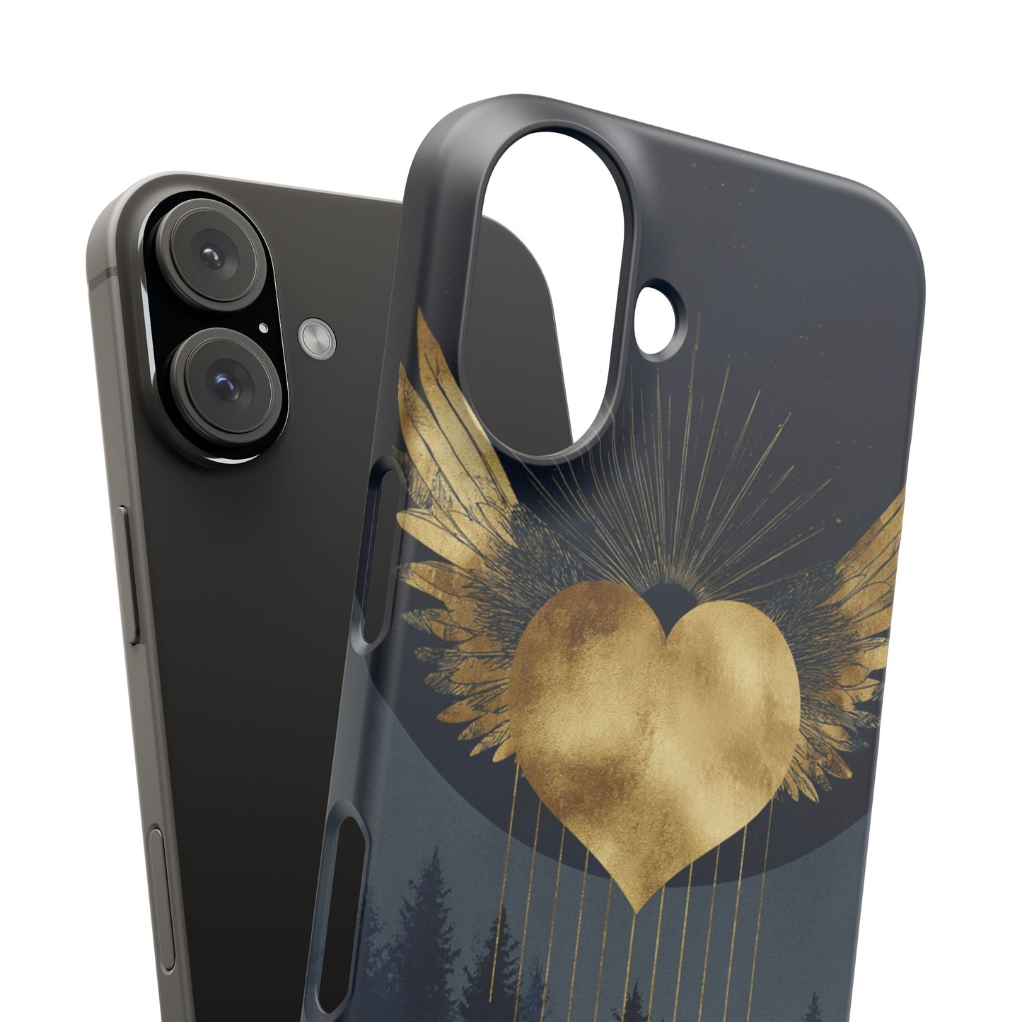 Heart Wing Snap Case, Elegant Phone Cover, Unique Gift, Artistic Accessory, Protective Case for Love and Romance