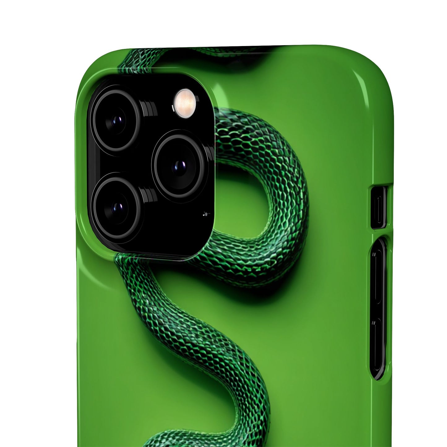 Green Snake Snap Case for iPhone, Stylish Phone Cover, Unique Gift, Trendy Accessory, Birthday, Nature Lover's Phone Case