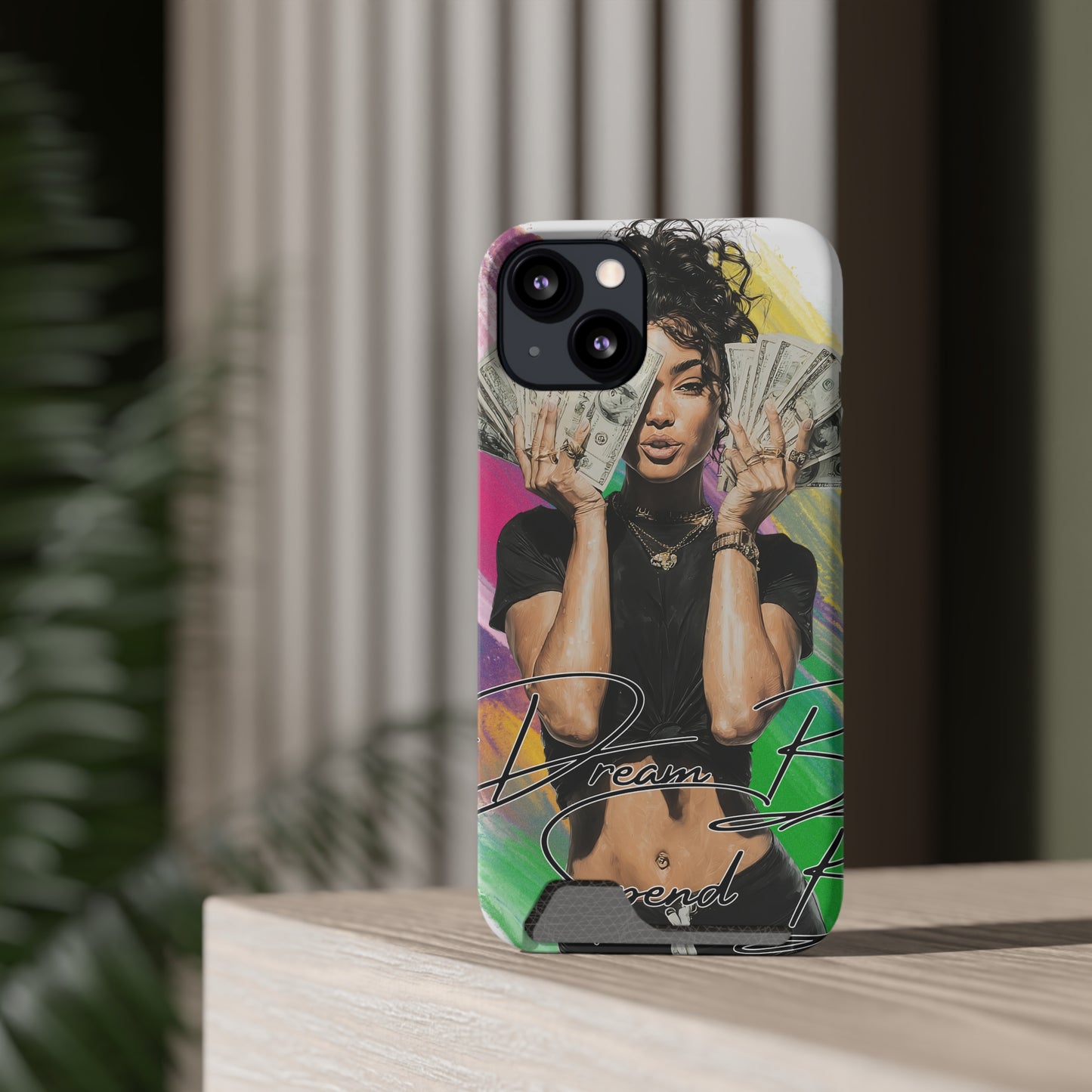 Vibrant Phone Case with Card Holder - Dream Big, Stylish Accessory for Teens & Young Adults, Perfect Gift for Birthdays, Graduations, [...]