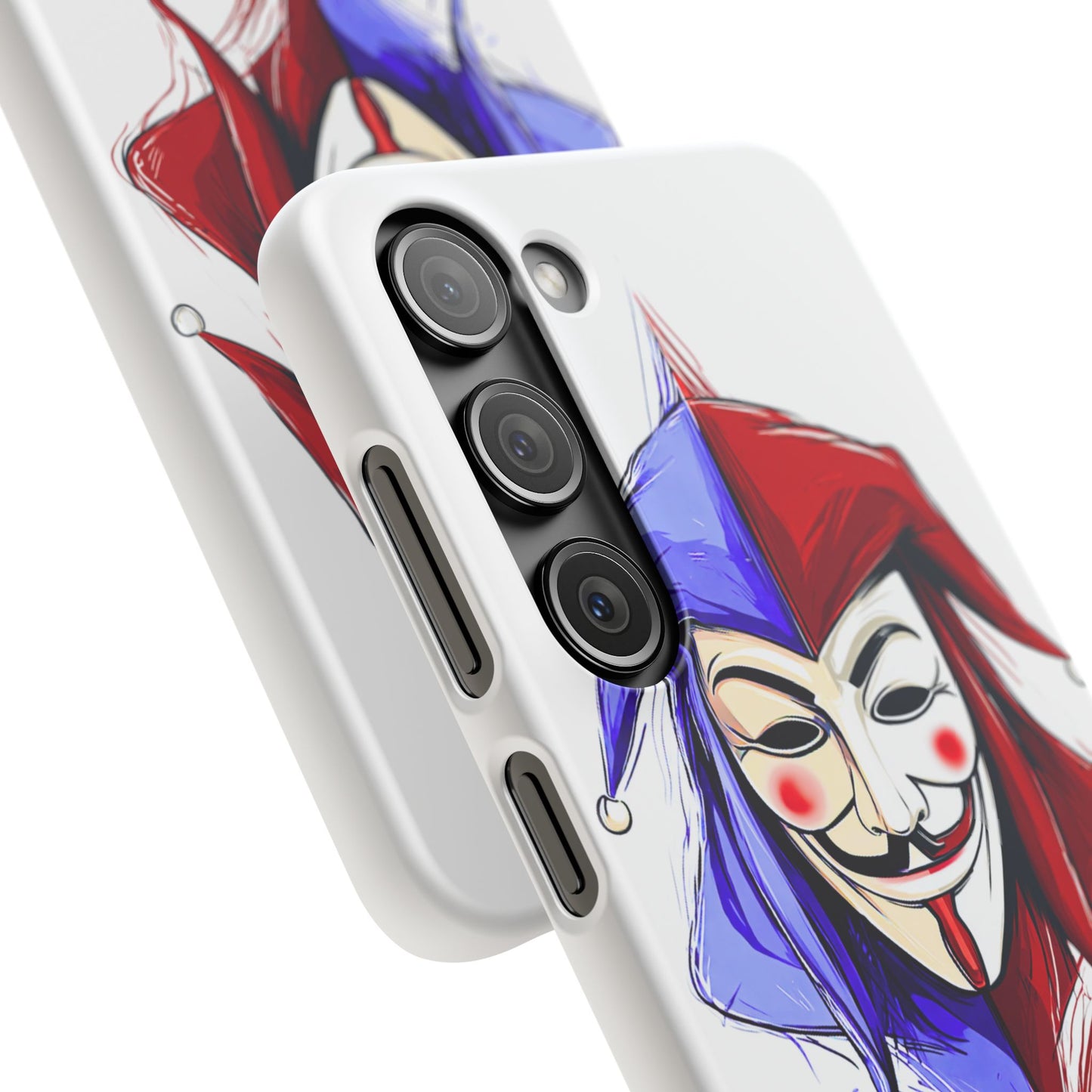 Joker & Anonimous Reunited Guy Fawkes Art Snap Case and Protective Phone Cover For iPhone and Samsung