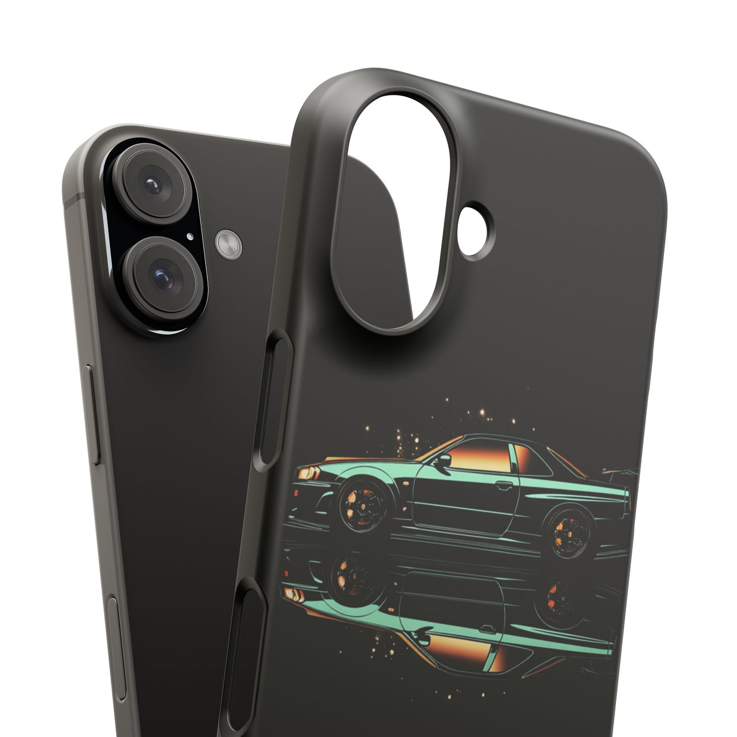Green Skyleine R34 GTR Art Snap Case and Protective Phone Cover For iPhone and Samsung