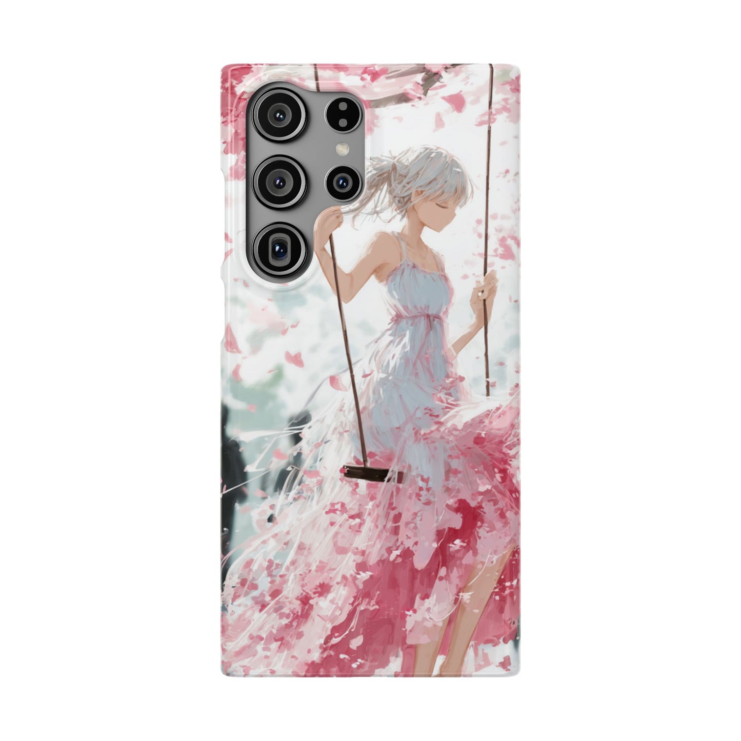 Elegant Floral Snap Cases for iPhone, Personalized Phone Covers, Cute Spring Gifts, Anime Aesthetic Accessories, Flower-themed Cell [...]