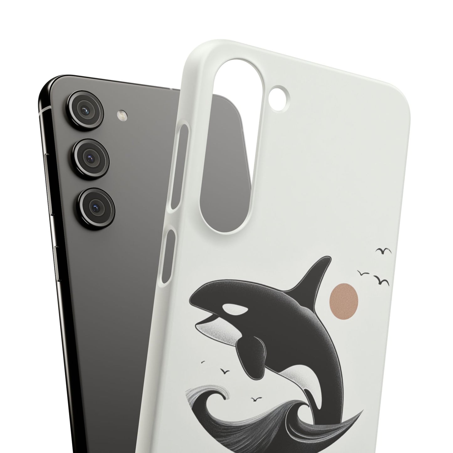 Whale Splash Phone Case | Ocean Lover Gift, Marine Art, Snap Cases, Cute Whale Design, Custom Phone Accessories