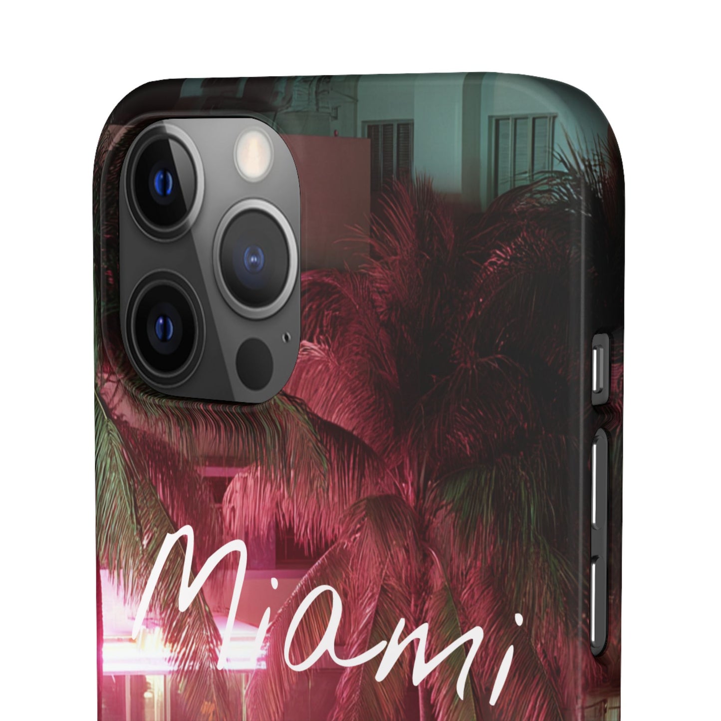 Miami Vibes Snap Case, Tropical Phone Cover, Summer Accessory, Gift for Travel Lovers, Neon Aesthetic, Beach-themed Tech