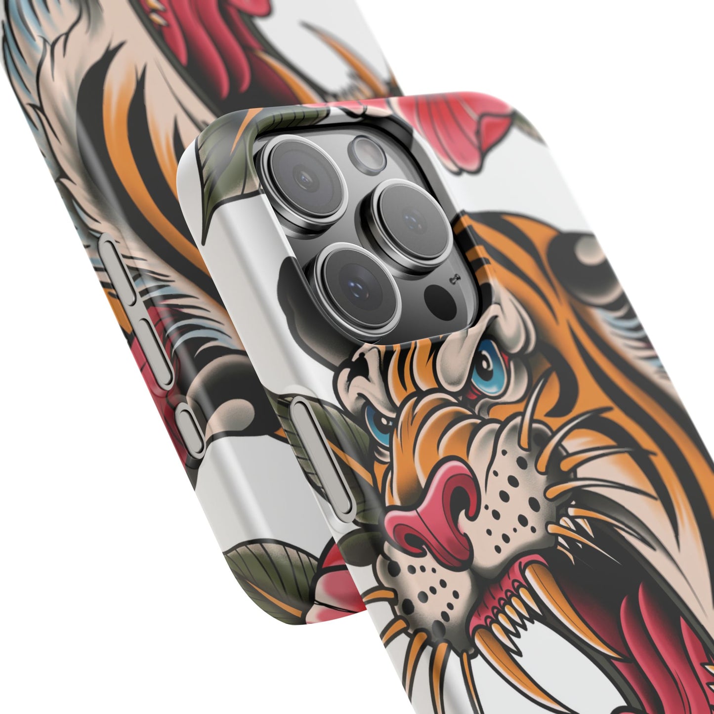 Tiger Floral Phone Case — Vintage Roaring Tiger Snap Case