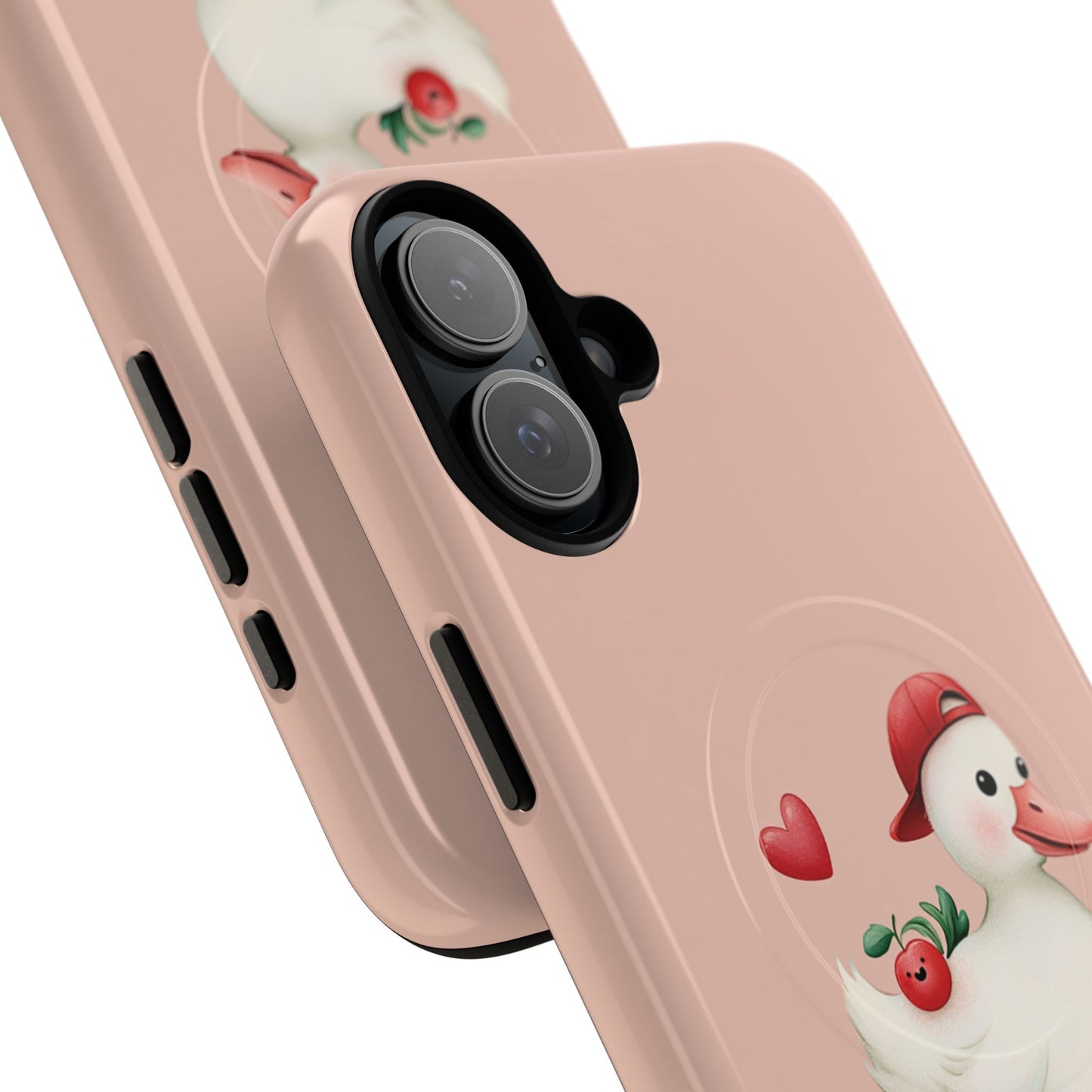 Duck Skateboard Magnetic Phone Case — Cute Pink Protective iPhone Cover