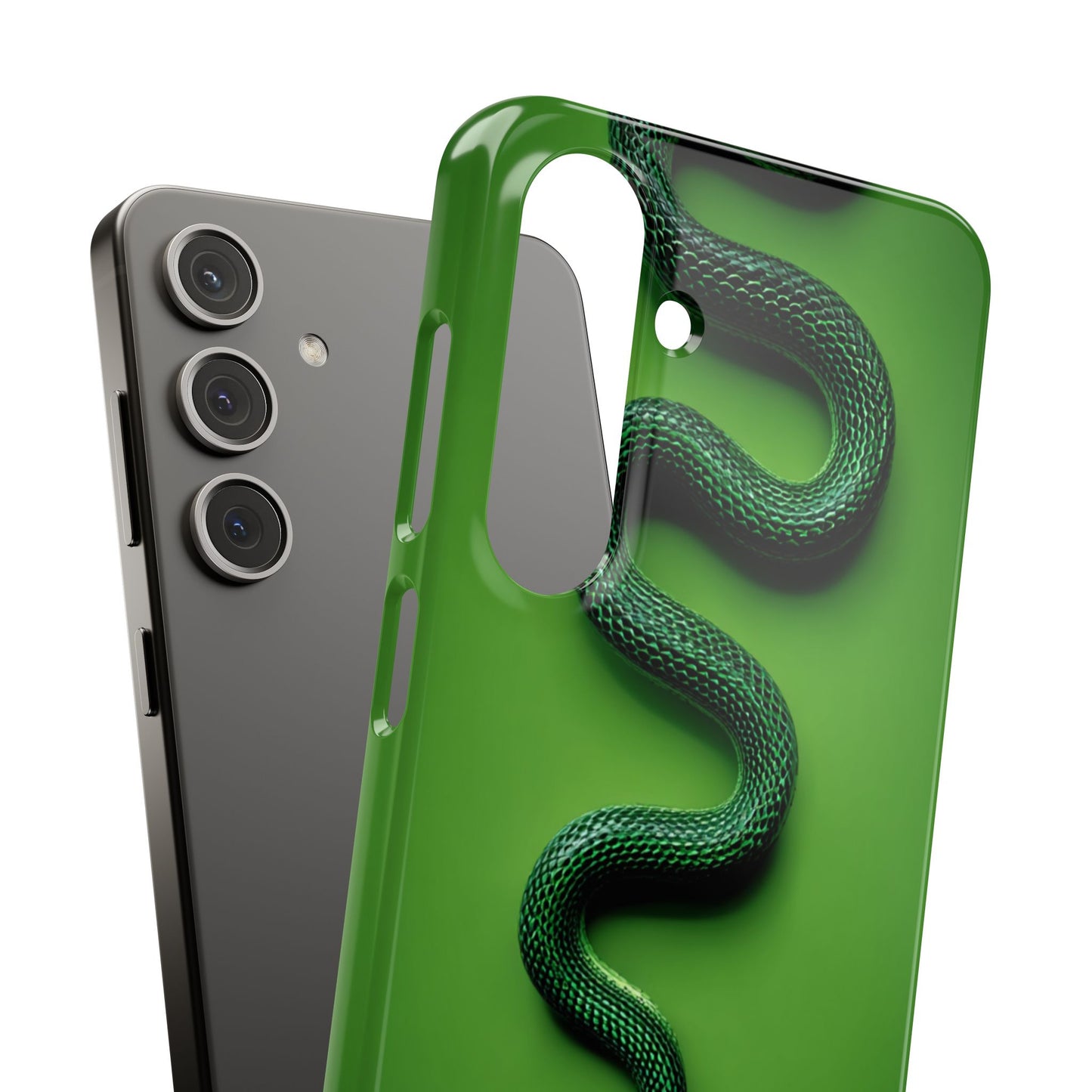 Green Snake Snap Case for iPhone, Stylish Phone Cover, Unique Gift, Trendy Accessory, Birthday, Nature Lover's Phone Case