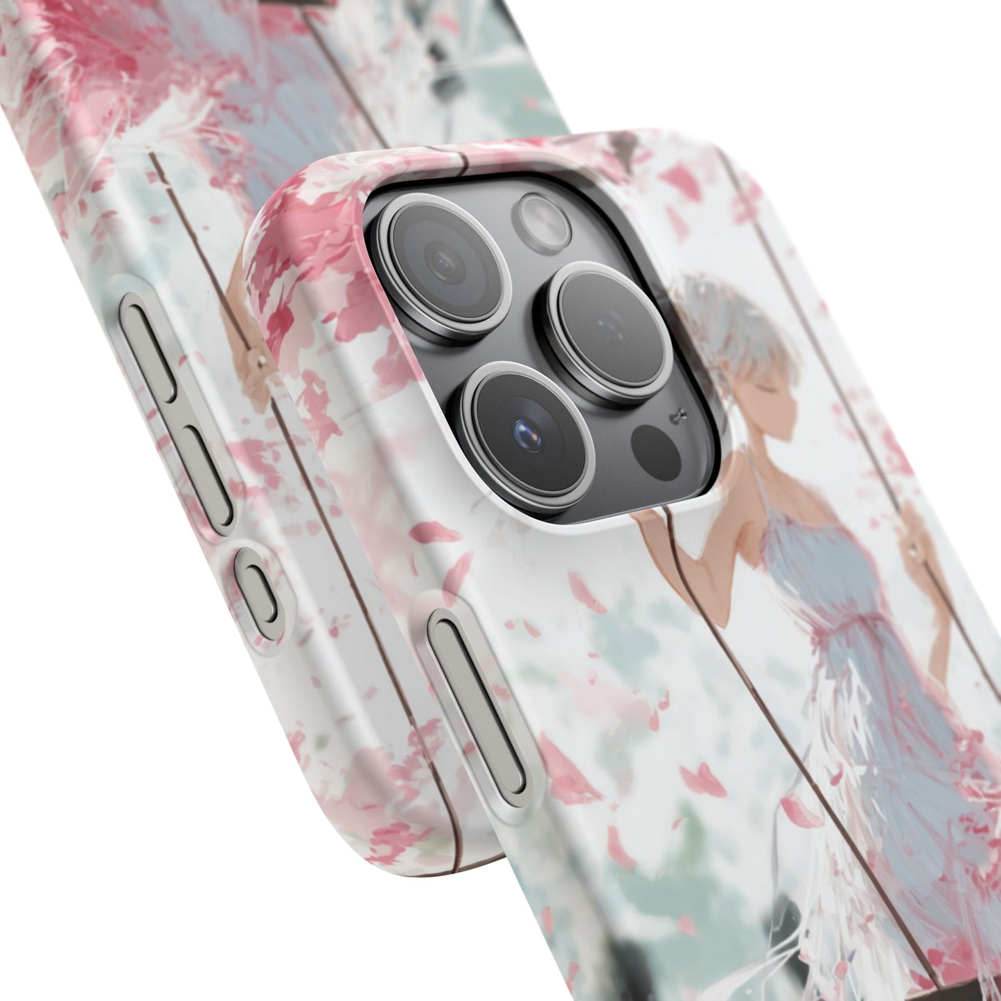 Elegant Floral Snap Cases for iPhone, Personalized Phone Covers, Cute Spring Gifts, Anime Aesthetic Accessories, Flower-themed Cell [...]