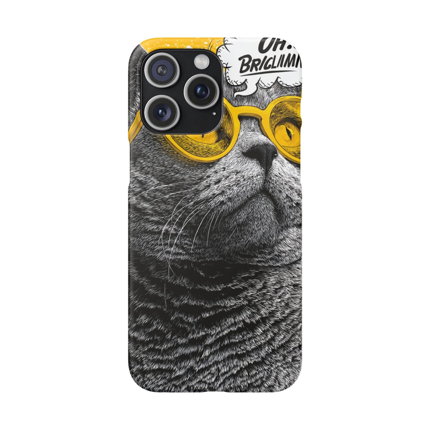 Playful Cat Snap Case - Quirky Phone Cover for Cat Lovers, Gift for Pet Enthusiasts, Funny Accessory for Any Occasion