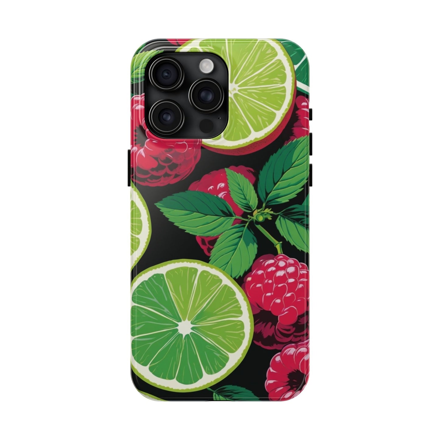 Raspberry Lime Spring iPhone 17 Tough Phone Case — Vibrant Floral Smartphone Protection