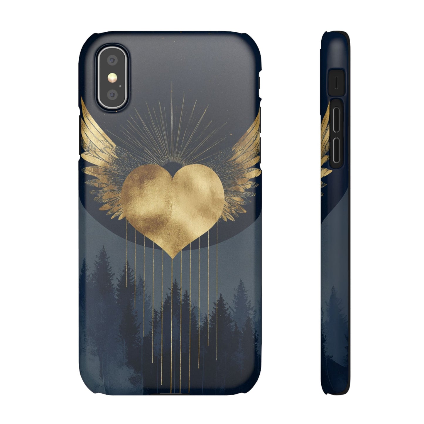 Heart Wing Snap Case, Elegant Phone Cover, Unique Gift, Artistic Accessory, Protective Case for Love and Romance