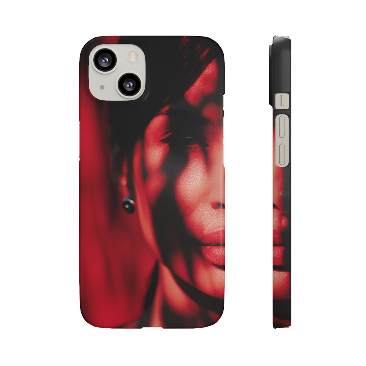Stylish Snap Cases for Phone, Artistic Phone Cover, Unique Gifts, Red Aesthetic Case, Trendy Accessory, Vibrant Protection