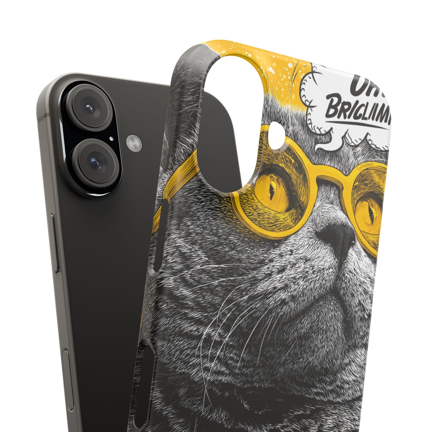 Playful Cat Snap Case - Quirky Phone Cover for Cat Lovers, Gift for Pet Enthusiasts, Funny Accessory for Any Occasion