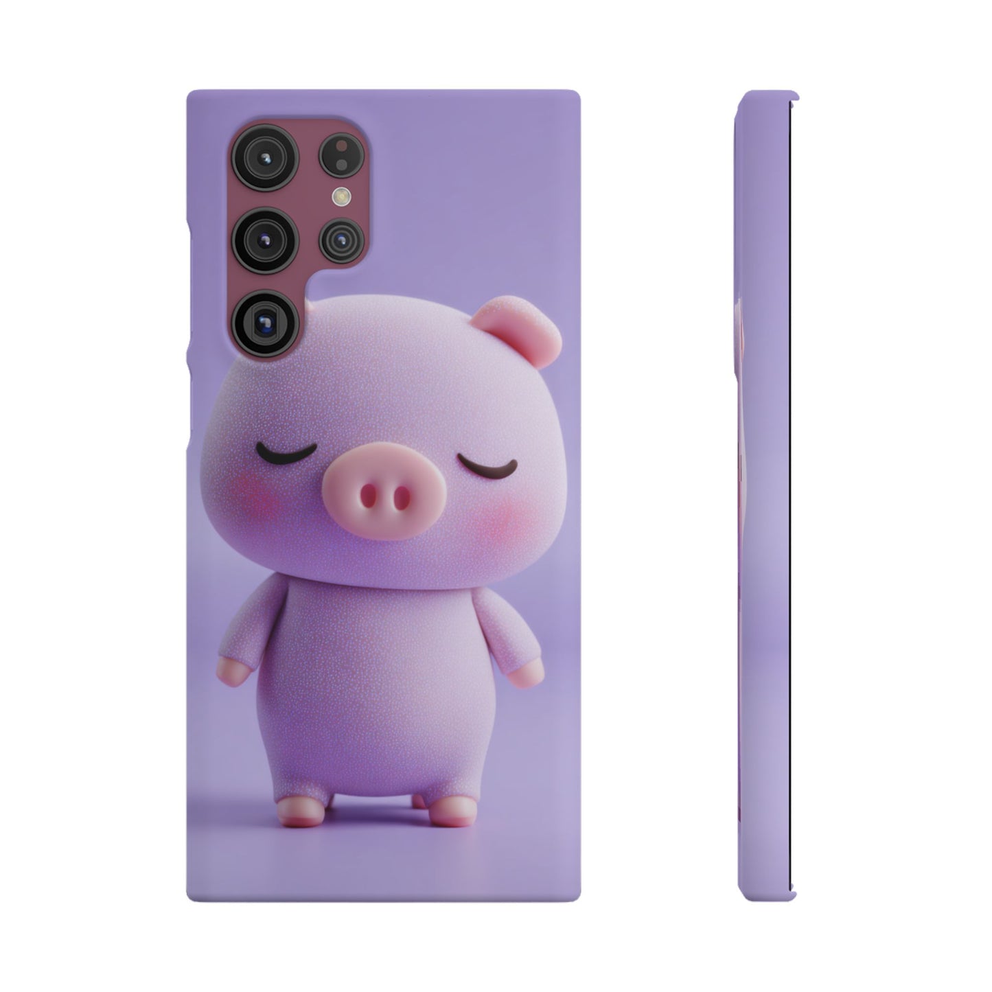 Cute Pig Snap Case for iPhone, Animal Lovers Phone Cover, Kawaii Aesthetic Accessory, Birthday Gift, Unique Phone Protection