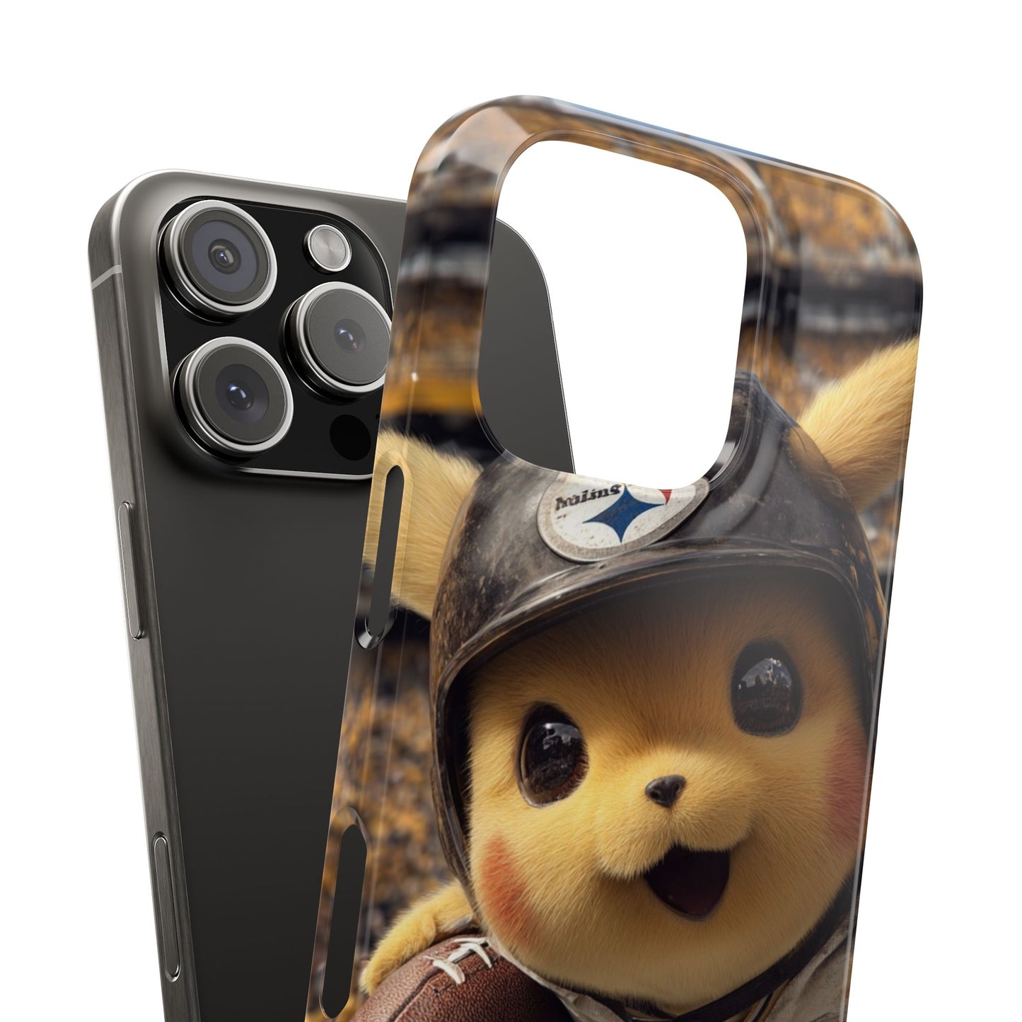 Fun Character Sports Snap Case, Phone Case, Fun Tech Accessory, Cute Gift for Gamers, Football Lovers, Kids.