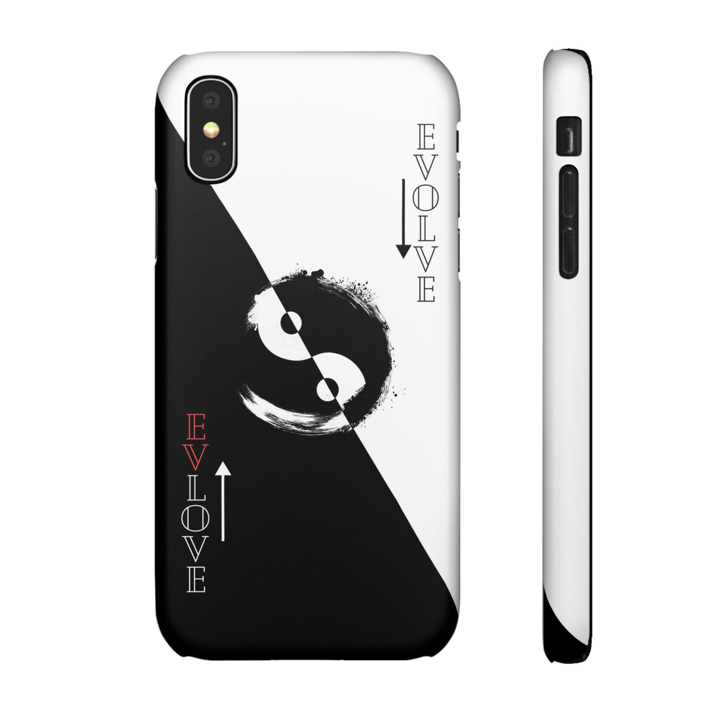 Yin Yang Evolve Black and White Snap Case Cover for iPhone and Samsung