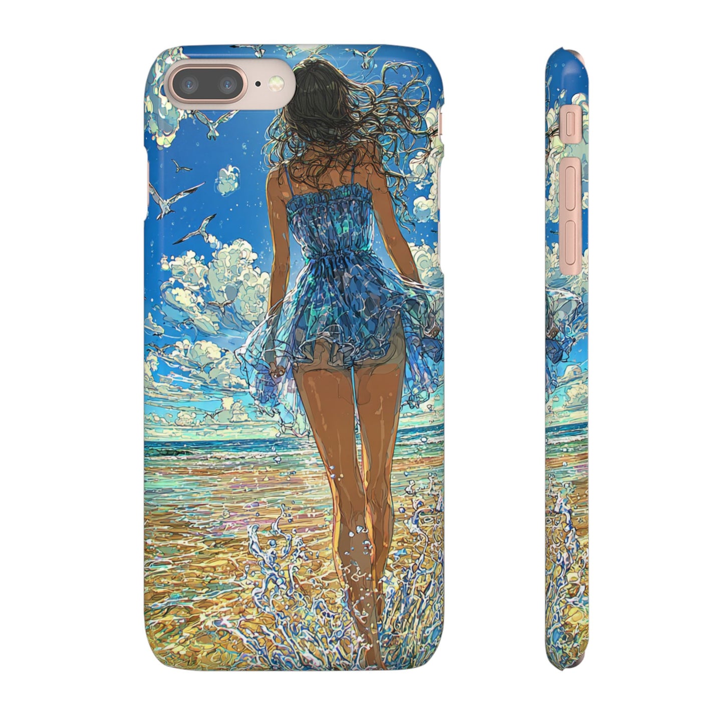 Summer Breeze Snap Case, Ocean Art Phone Cover, Beach Vibes Cell Case, Gift for Her, Custom Phone Accessory