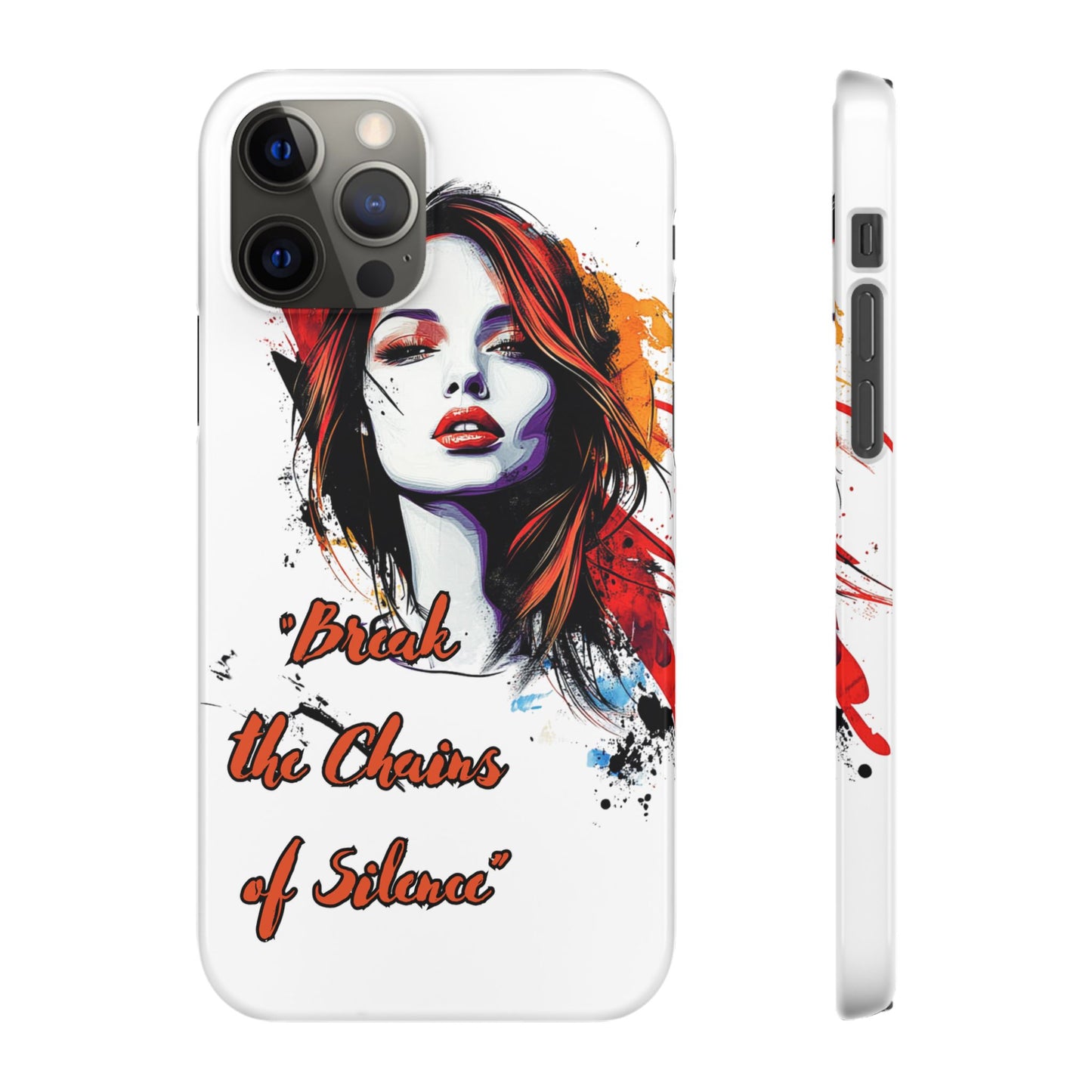 Empowering Art Snap Cases, Phone Cover, Break the Chains of Silence, Unique Gift, Inspirational Tech Accessories