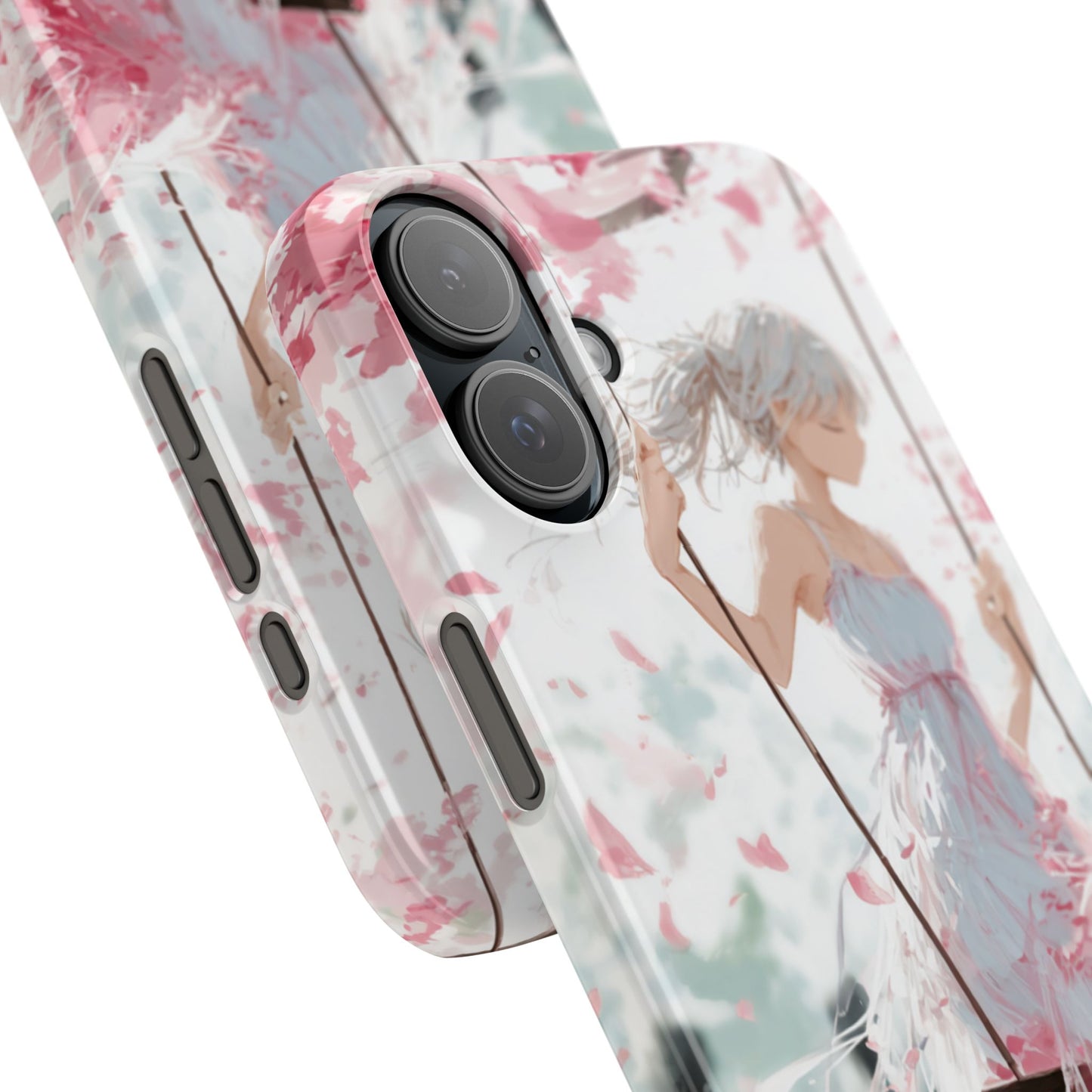 Elegant Floral Snap Cases for iPhone, Personalized Phone Covers, Cute Spring Gifts, Anime Aesthetic Accessories, Flower-themed Cell [...]
