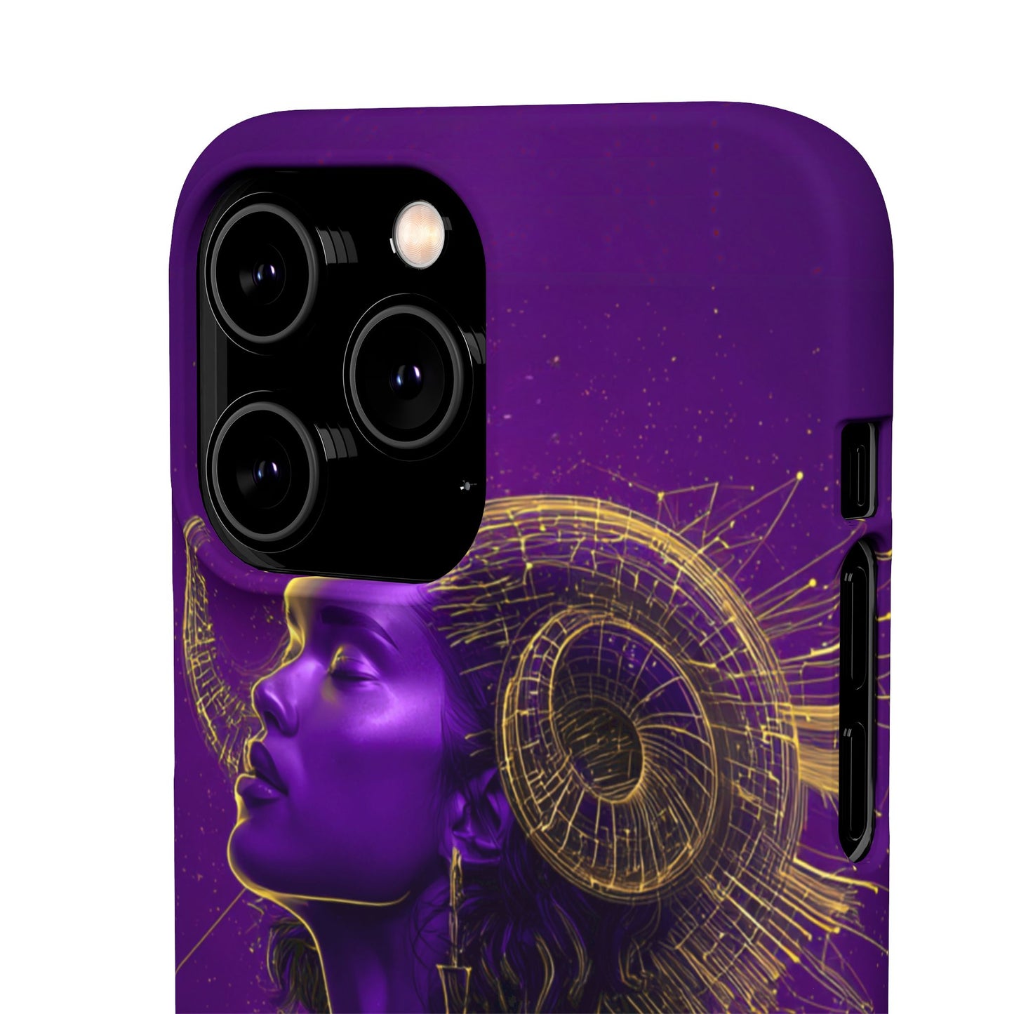Purple & Gold Celestial Virgo Phone Case – Snap Cover for Samsung & iPhone