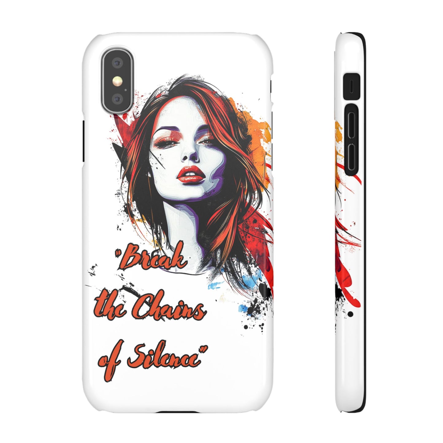 Empowering Art Snap Cases, Phone Cover, Break the Chains of Silence, Unique Gift, Inspirational Tech Accessories