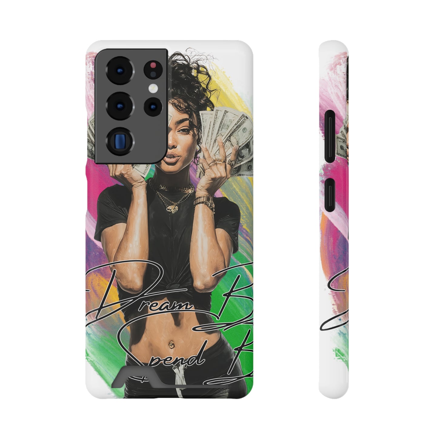 Vibrant Phone Case with Card Holder - Dream Big, Stylish Accessory for Teens & Young Adults, Perfect Gift for Birthdays, Graduations, [...]