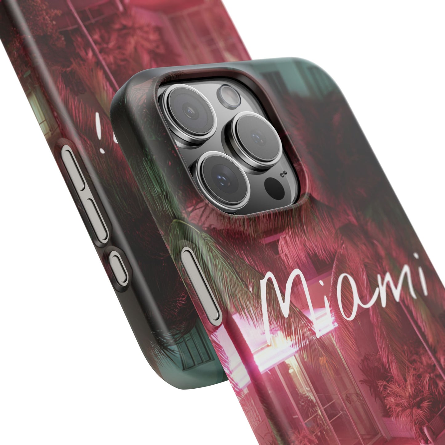 Miami Vibes Snap Case, Tropical Phone Cover, Summer Accessory, Gift for Travel Lovers, Neon Aesthetic, Beach-themed Tech