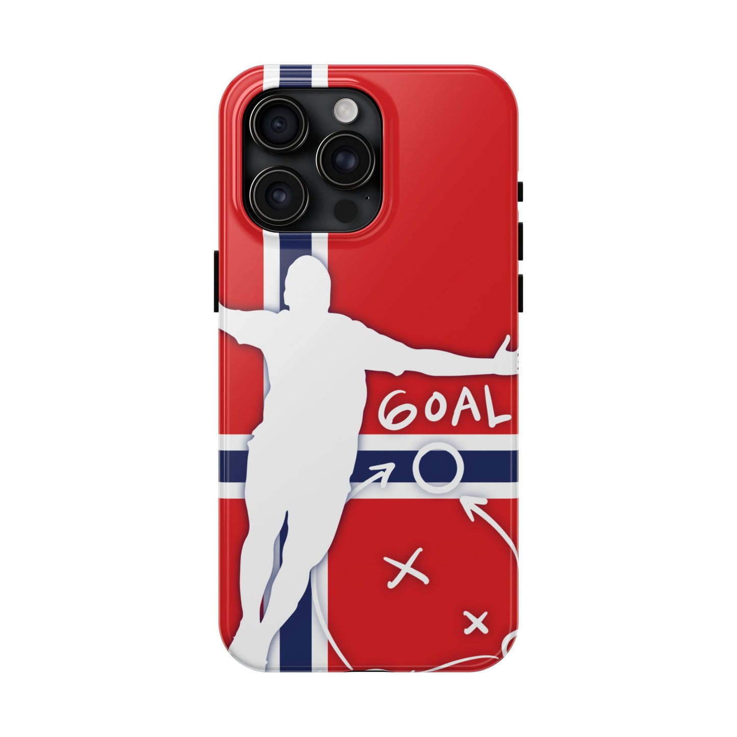 Norway Soccer Tough Phone Case — 'Goal' Silhouette Protective Cover