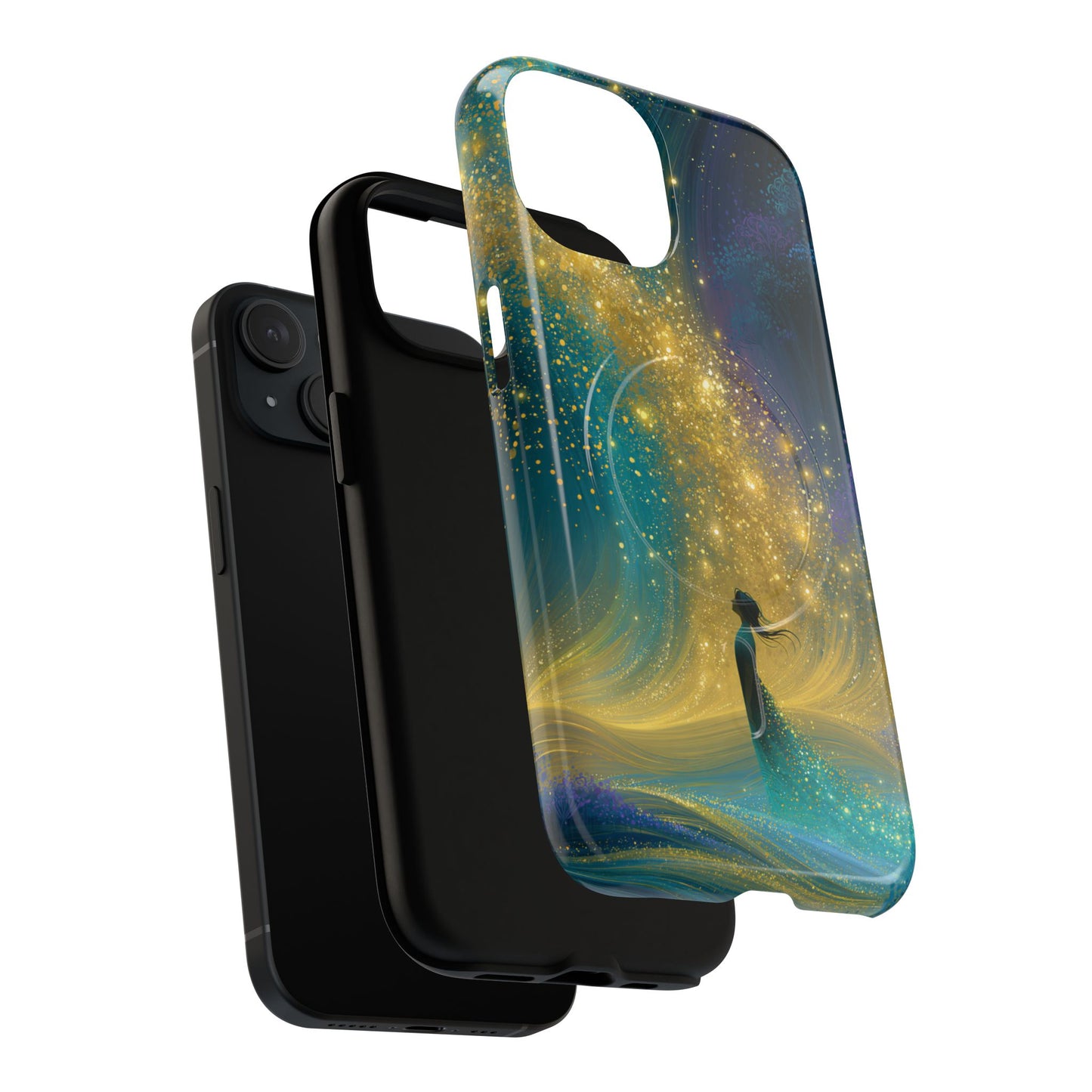 Mystical Nightfall Phone Case — Starry Silhouette Tough Magnetic Case