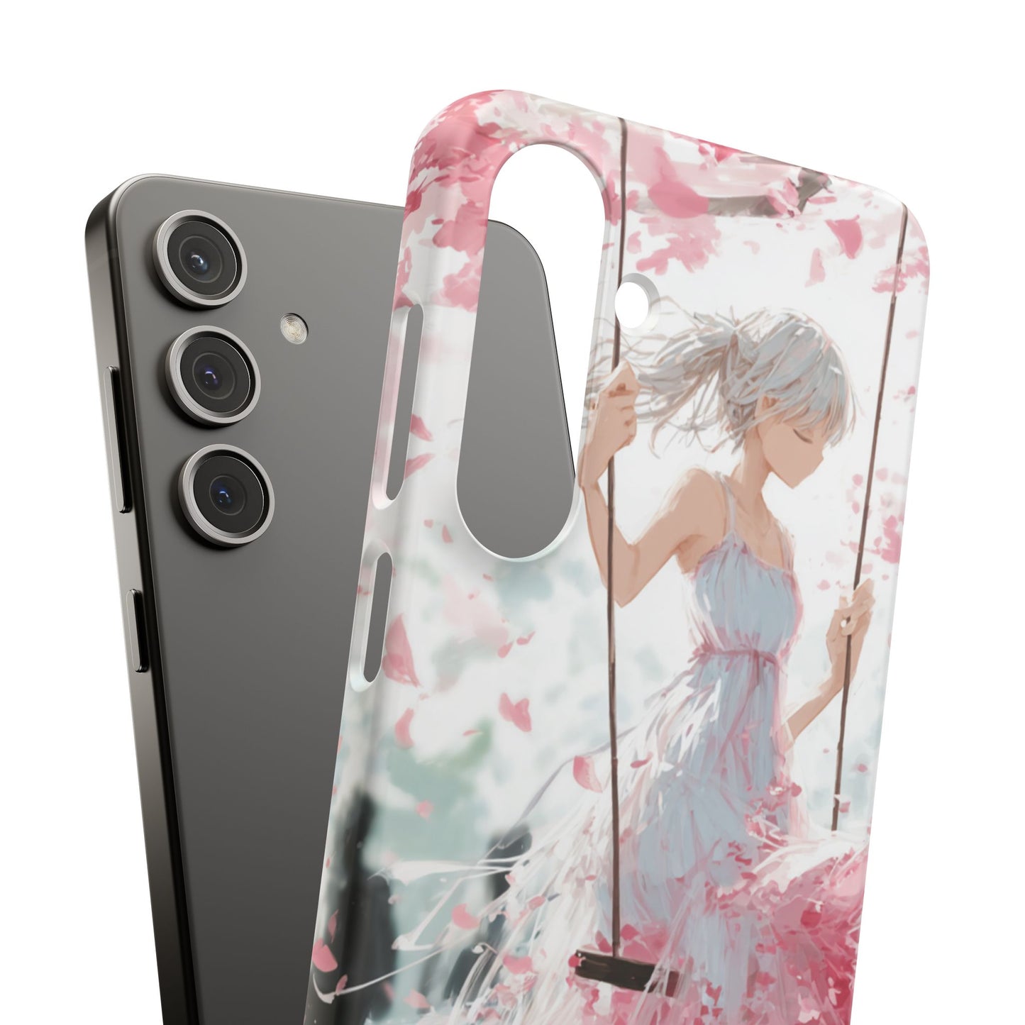 Elegant Floral Snap Cases for iPhone, Personalized Phone Covers, Cute Spring Gifts, Anime Aesthetic Accessories, Flower-themed Cell [...]
