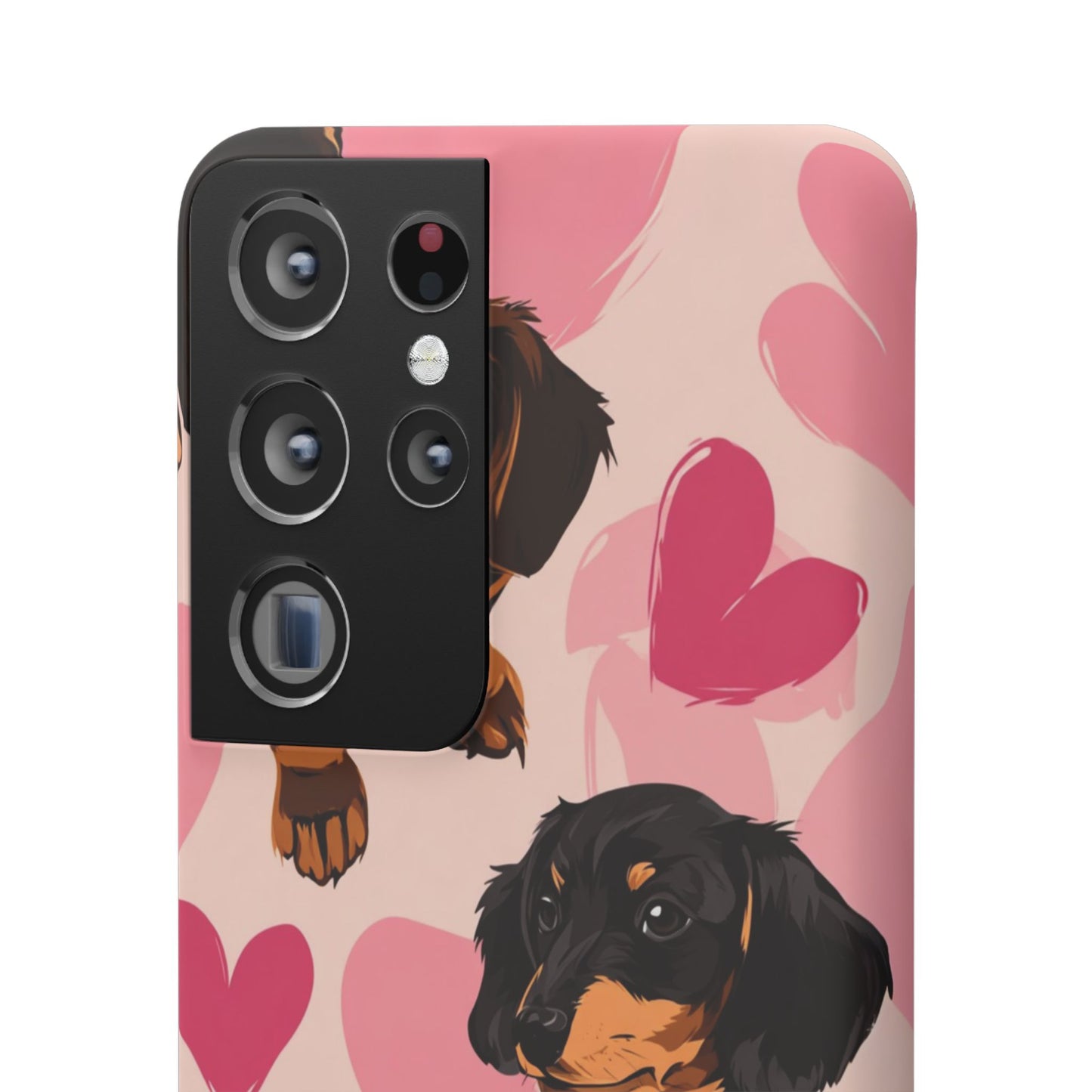 Pink Dachshund Love Phone Case for Iphone and Samsung Customistion and Free Shipping Avvialable
