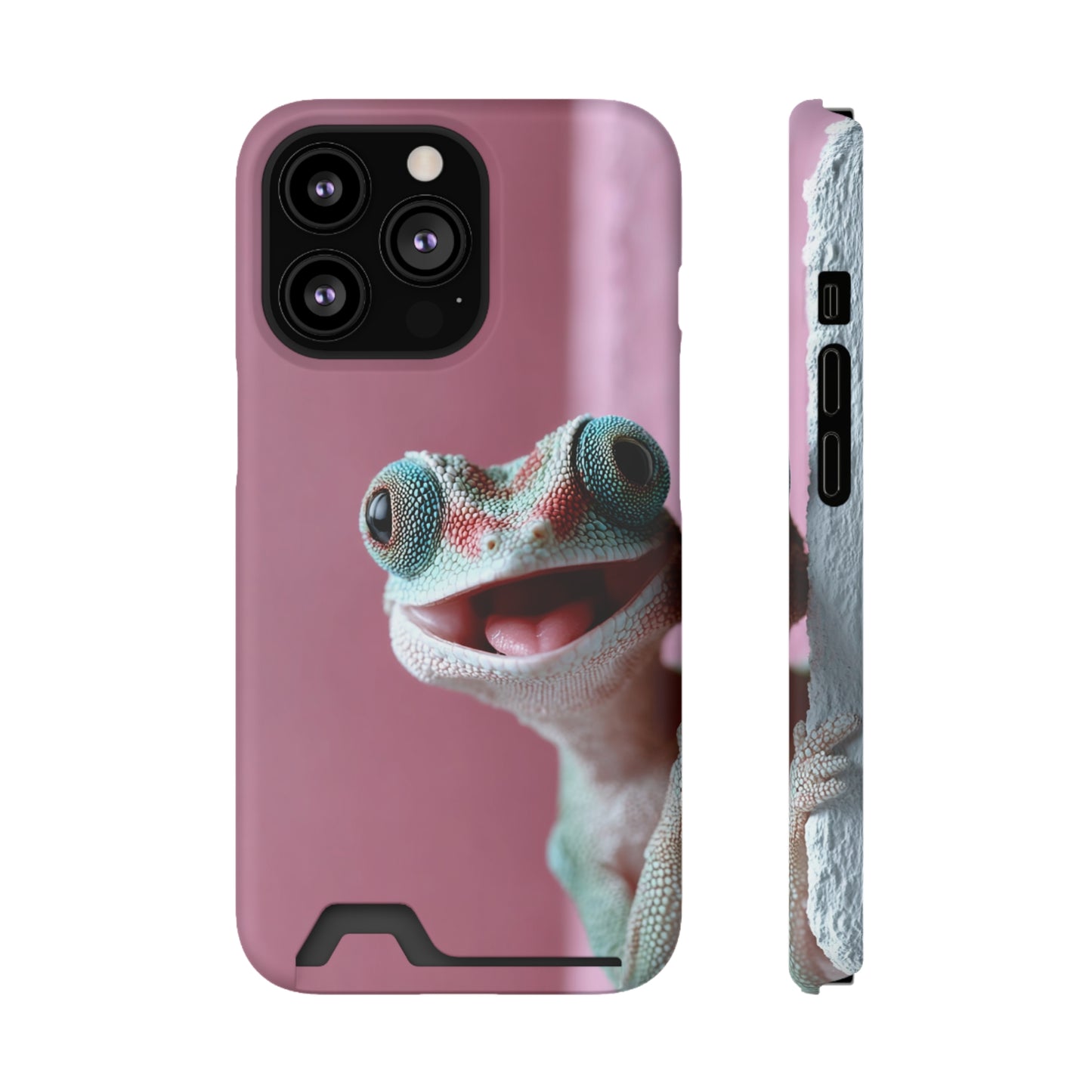 Whimsical Phone Case with Card Holder - Cute Gecko Design, Fun Gift for Kids, Stylish Accessory for Everyday Use, Perfect for [...]
