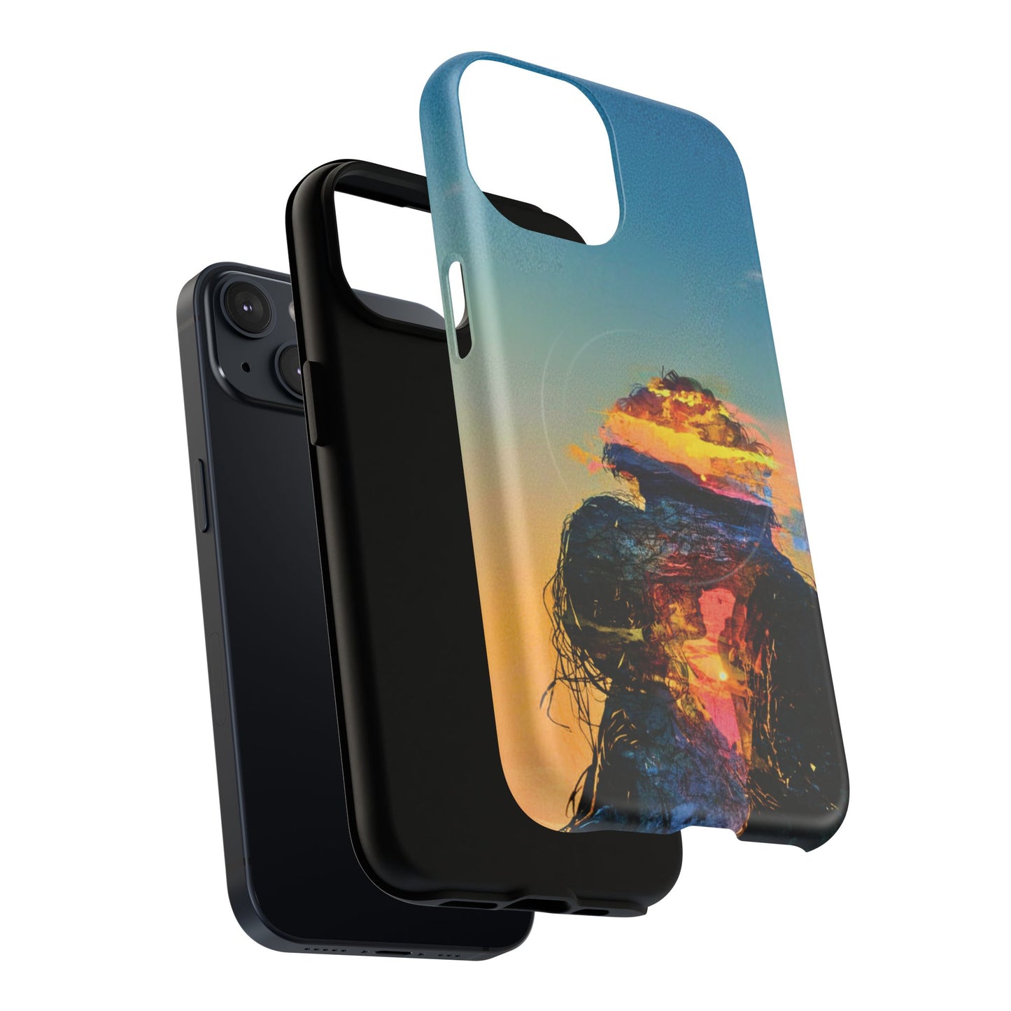 Abstract Sunset Silhouette Tough Magnetic Phone Case