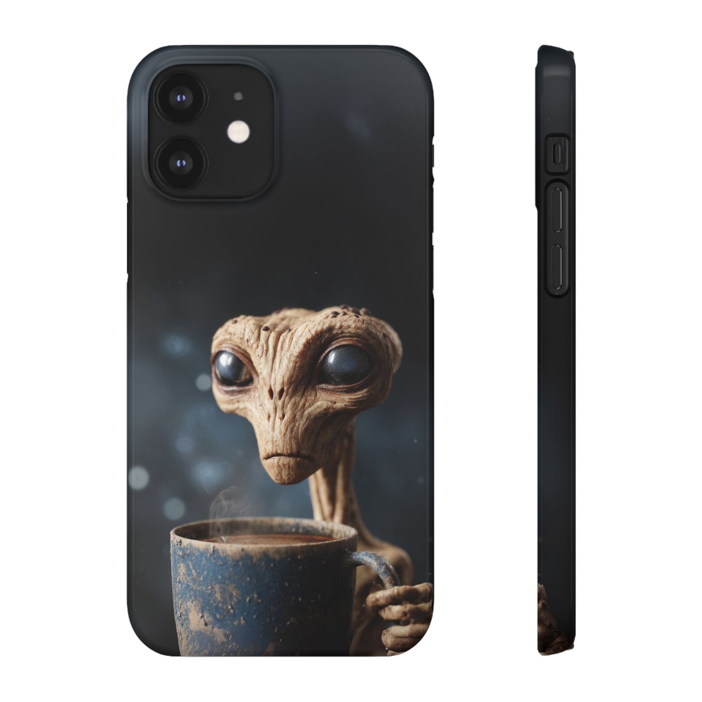 Alien Coffee Snap Case, Unique Phone Cover, Pop Culture Accessory, Gift for Sci-Fi Lovers, Customizable Phone Case