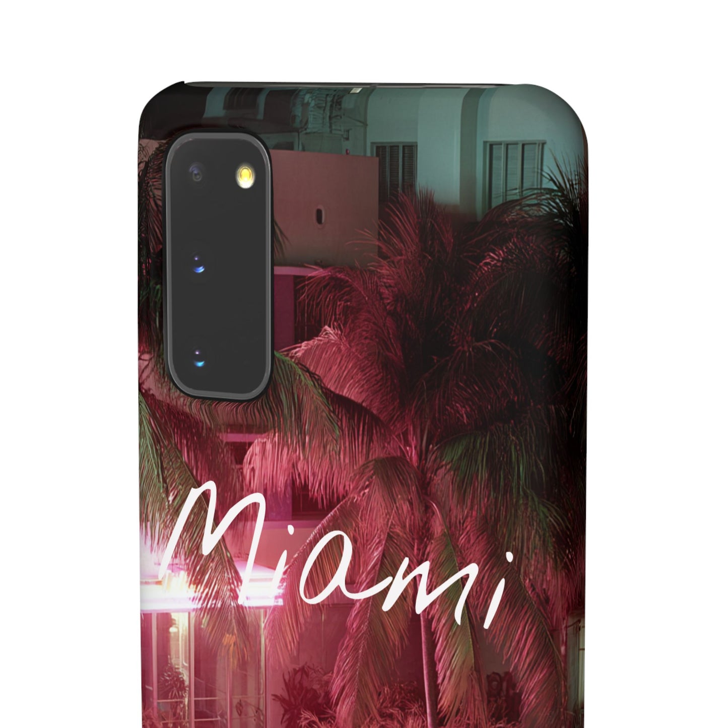 Miami Vibes Snap Case, Tropical Phone Cover, Summer Accessory, Gift for Travel Lovers, Neon Aesthetic, Beach-themed Tech