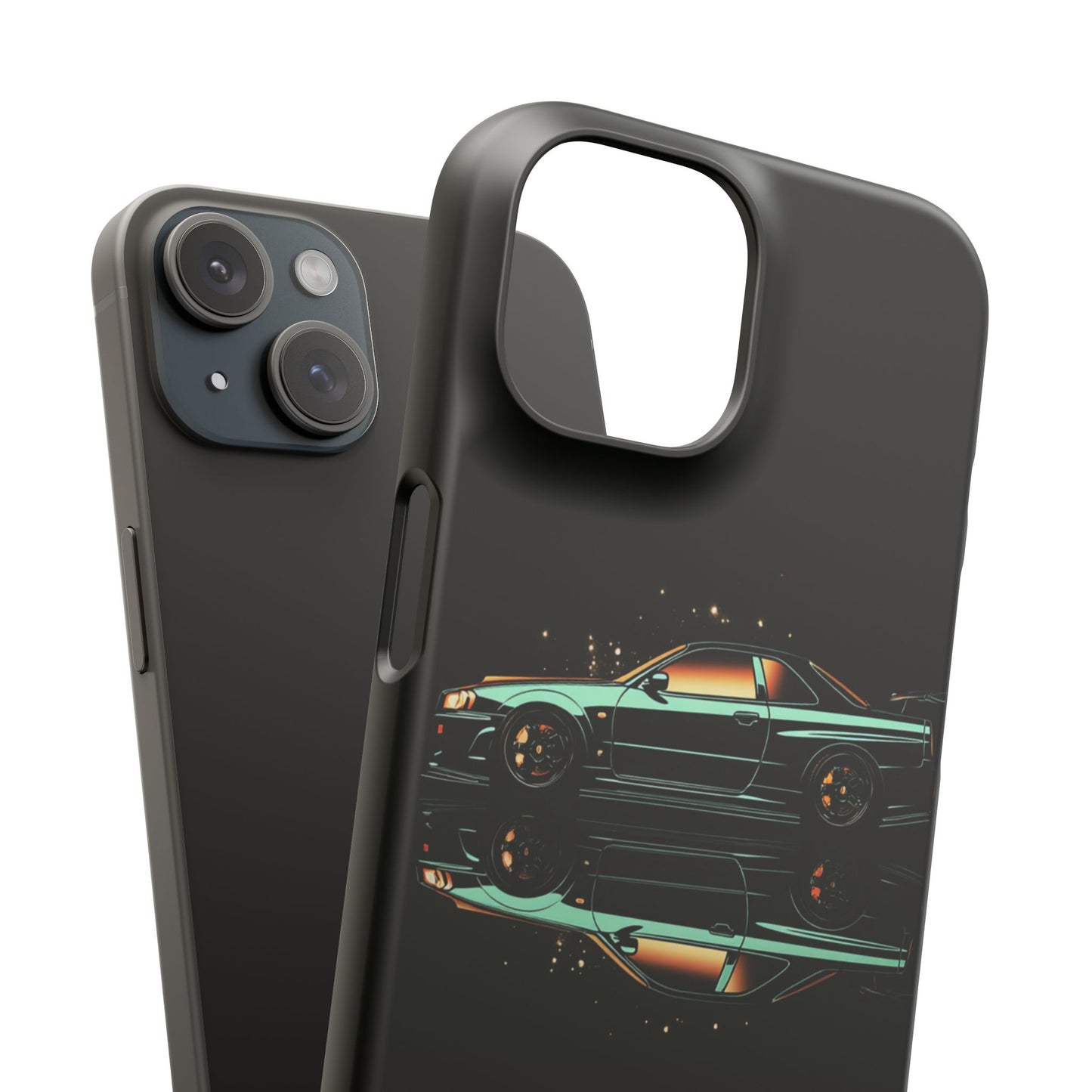 Green Skyleine R34 GTR Art Snap Case and Protective Phone Cover For iPhone and Samsung