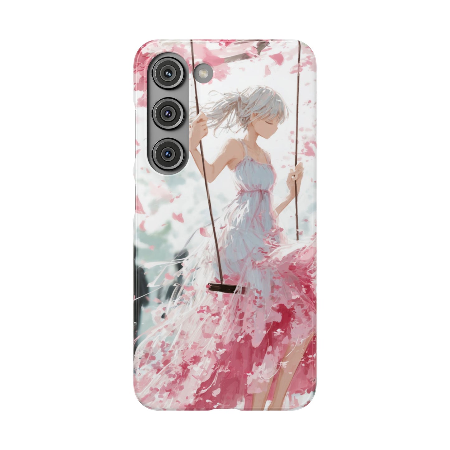 Elegant Floral Snap Cases for iPhone, Personalized Phone Covers, Cute Spring Gifts, Anime Aesthetic Accessories, Flower-themed Cell [...]