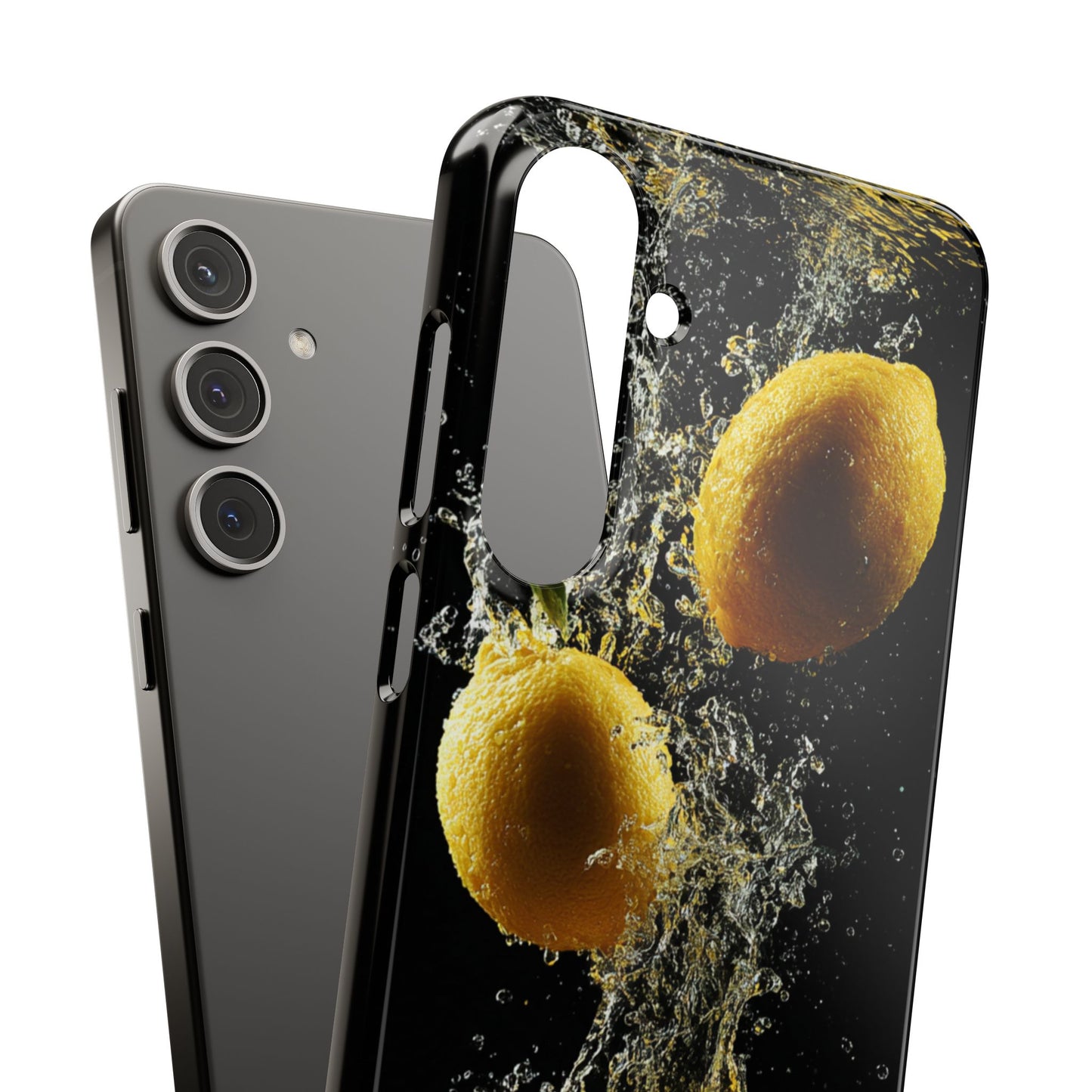 Lemon Splash Phone Case - Vibrant Snap Case, Fruit Lover Gift, Summer Vibes, Kitchen Decor, Unique Phone Accessories