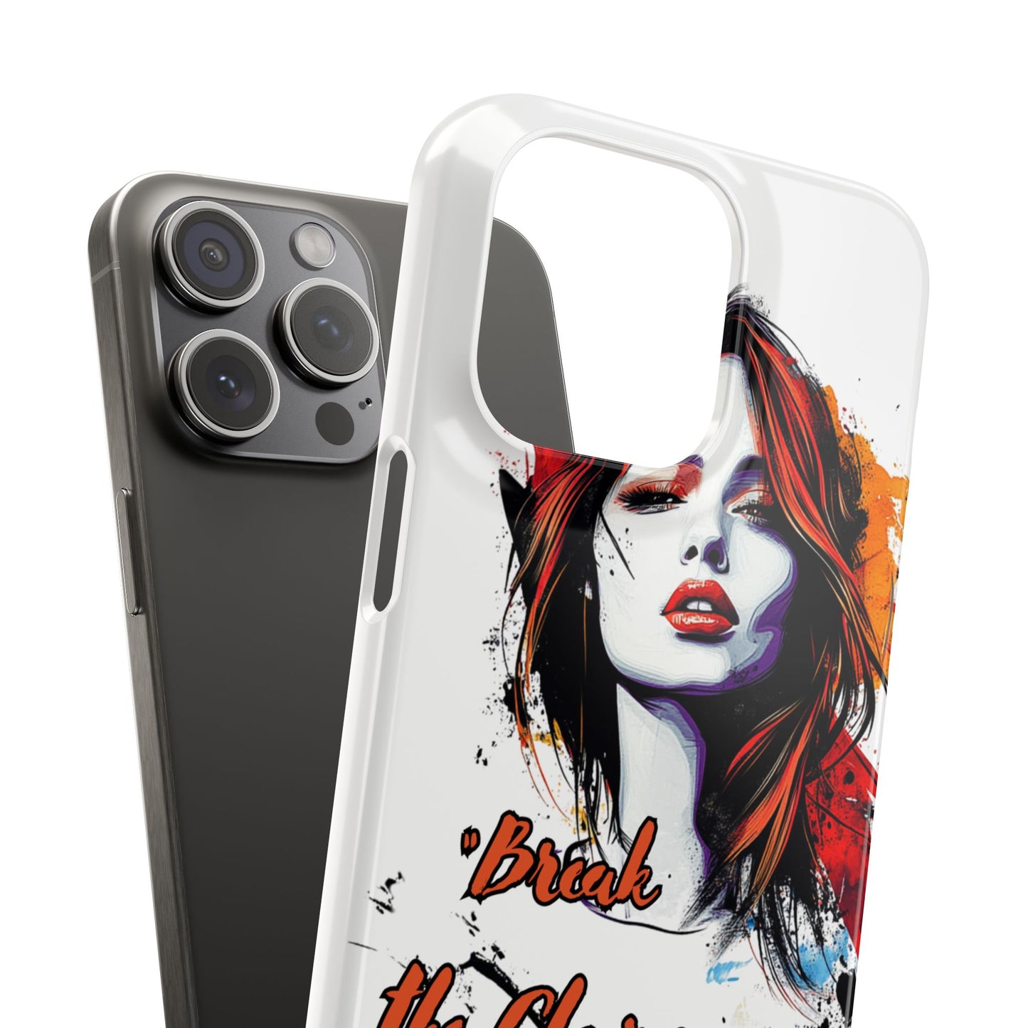 Empowering Art Snap Cases, Phone Cover, Break the Chains of Silence, Unique Gift, Inspirational Tech Accessories