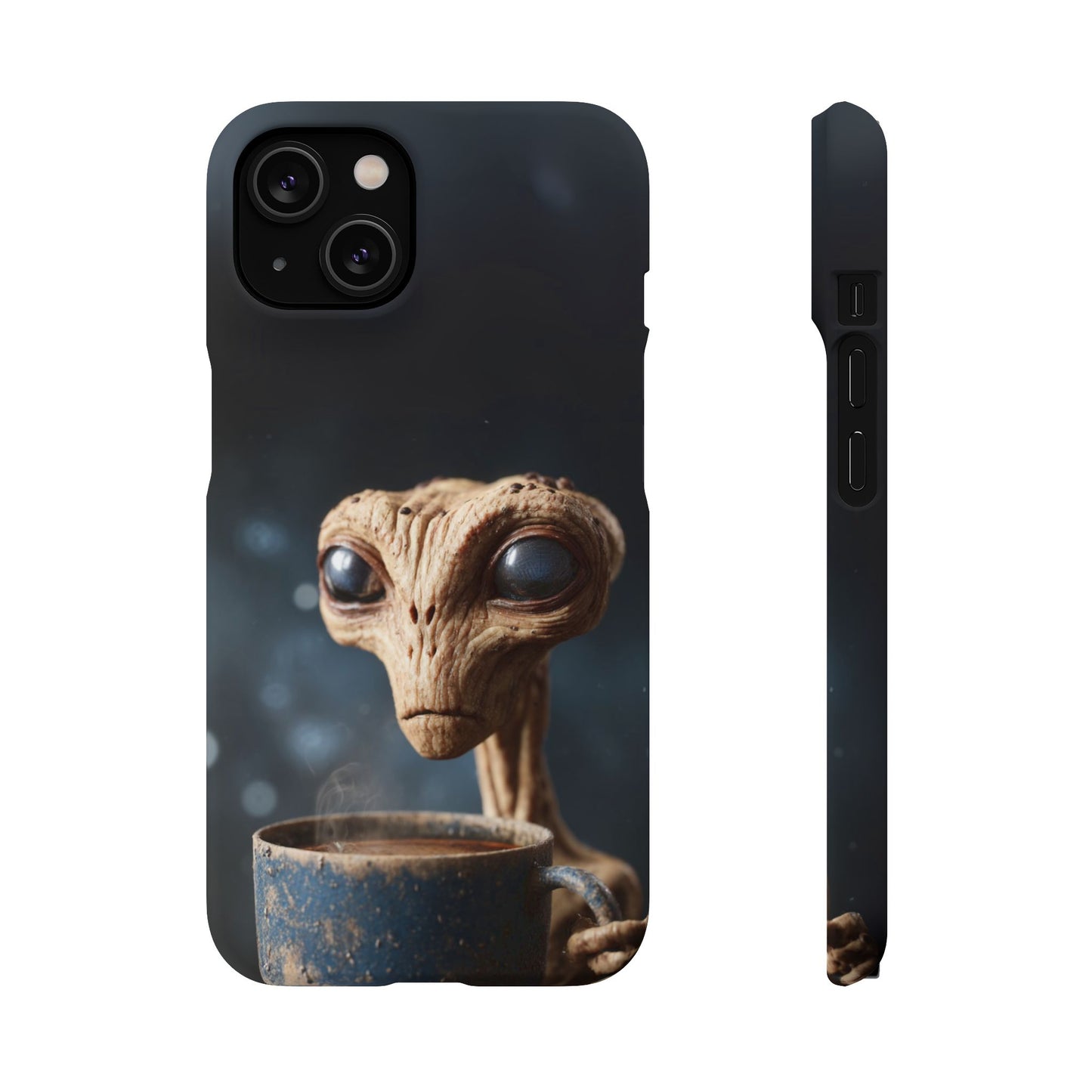 Alien Coffee Snap Case, Unique Phone Cover, Pop Culture Accessory, Gift for Sci-Fi Lovers, Customizable Phone Case