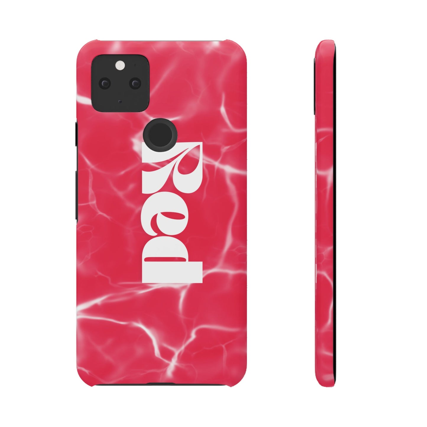 Vibrant Red Snap Case for iPhone, Trendy Phone Cover, Gift for Her, Summer Accessory, Stylish Tech Protection