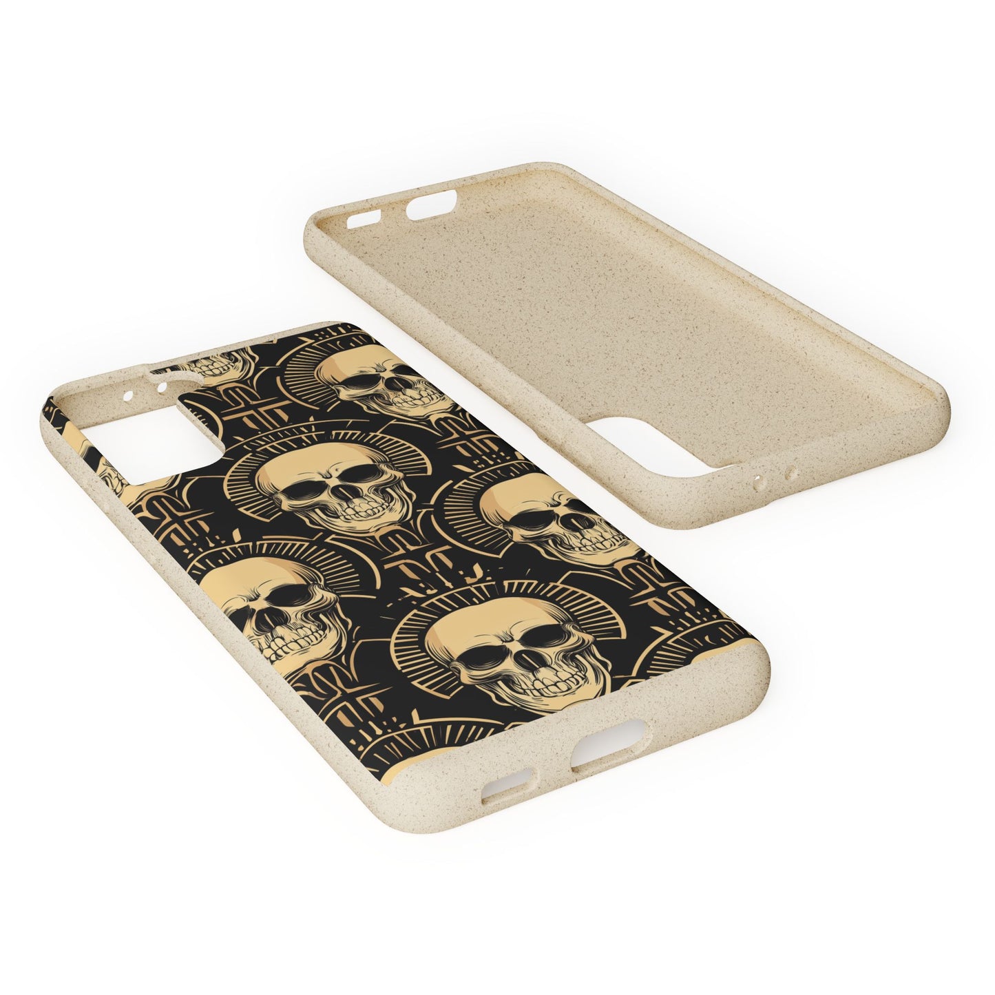 Skull Biodegradable Phone Case, Eco-Friendly iPhone Cover, Sustainable Gift, Cool Skull Design, Skull Art Accessories, Halloween Decor